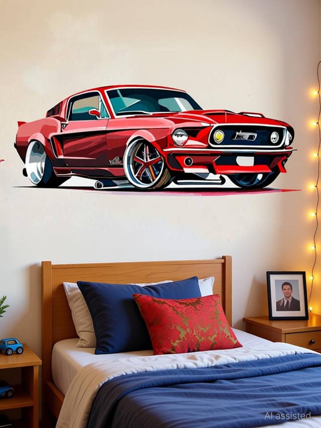 ArtisticDecals 59 cm Car Mountain jeeps, Racing car Wall Sticker Big size sticker, 3D sticker Self Adhesive Sticker