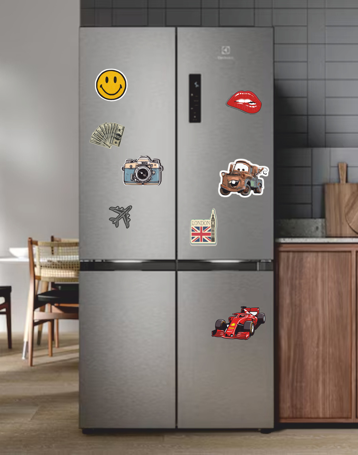 Image of skyline animation 3 inch 60+ Pcs Esthetic Stickers Pack for Laptop, Luggage, Bike & Scrapbook Removable Sticker
