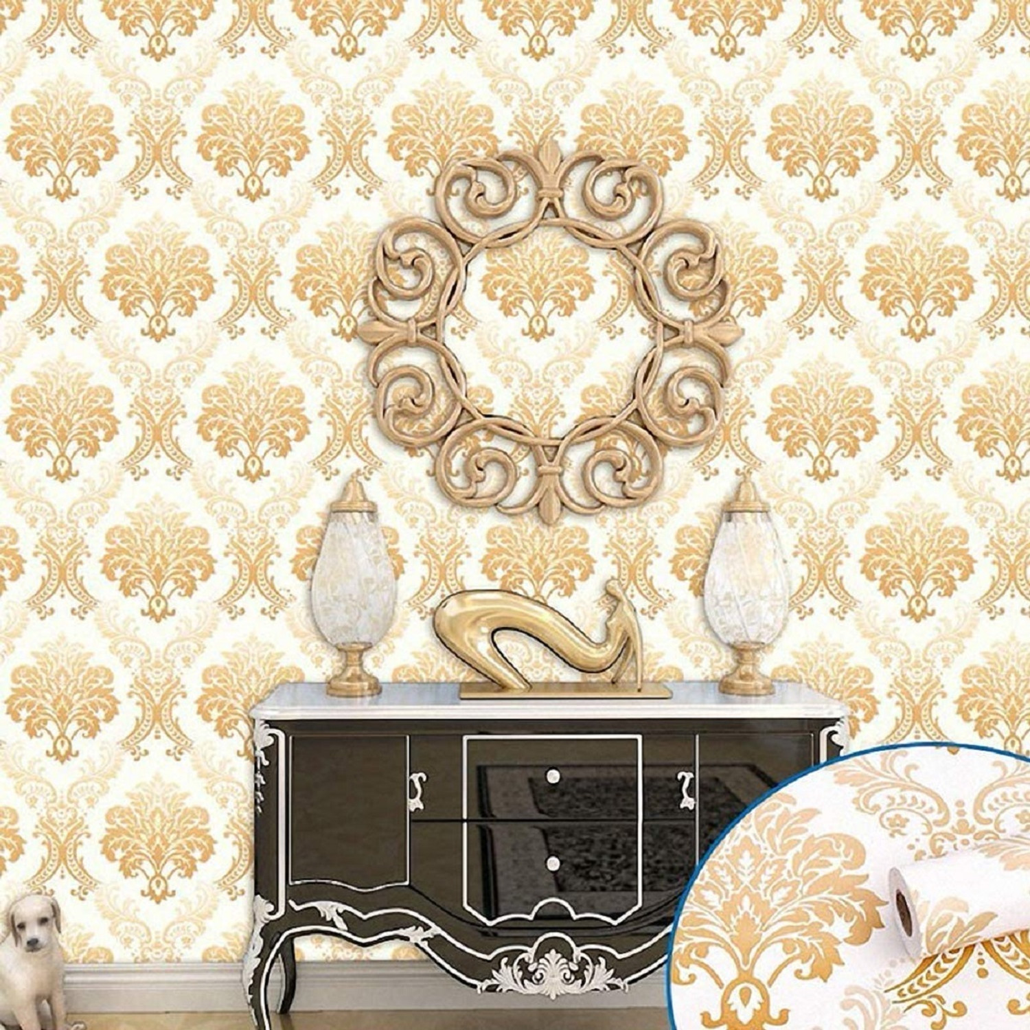Image of LAAYO 250 cm Peel & Stick Decorative Wall papers stickers for living room Home Decor Self Adhesive Sticker