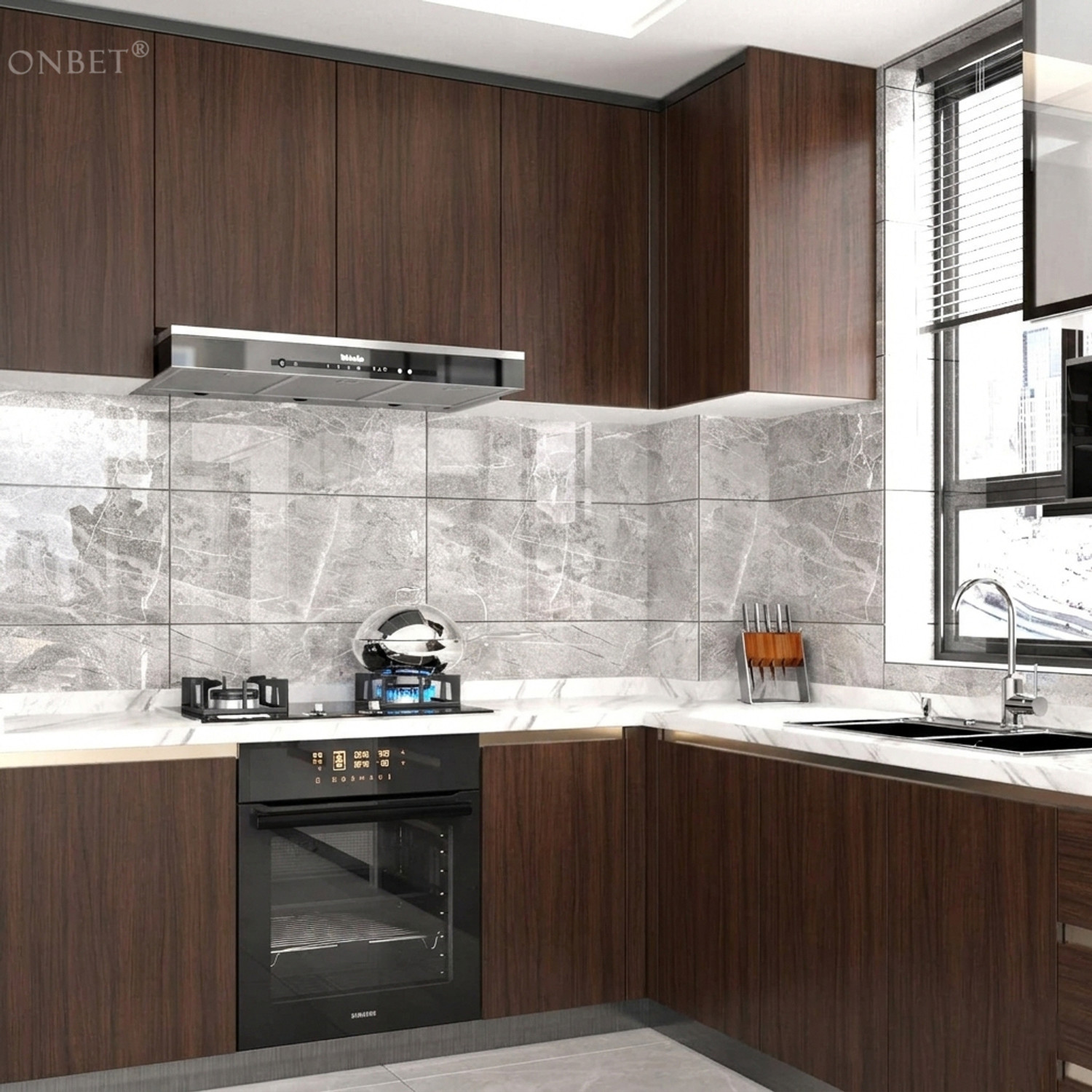 Image of Onbet 300 cm x 45 cm Waterproof Decorative Vinyl Wallpaper