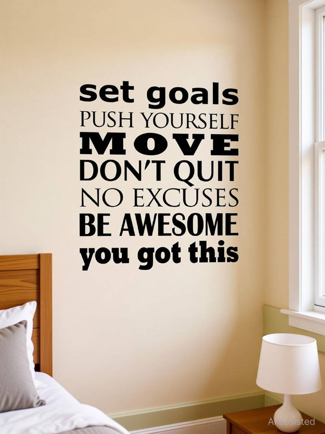 amazinghubsolution 60 cm a_setgoal Self Adhesive Sticker