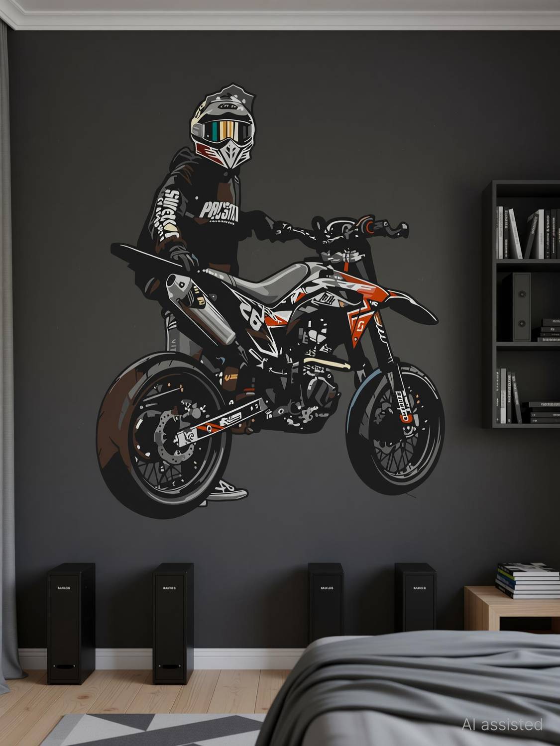 ArtfulDecals 24 inch Adorable BIKE Wall sticker for your Home decoration Self Adhesive Sticker