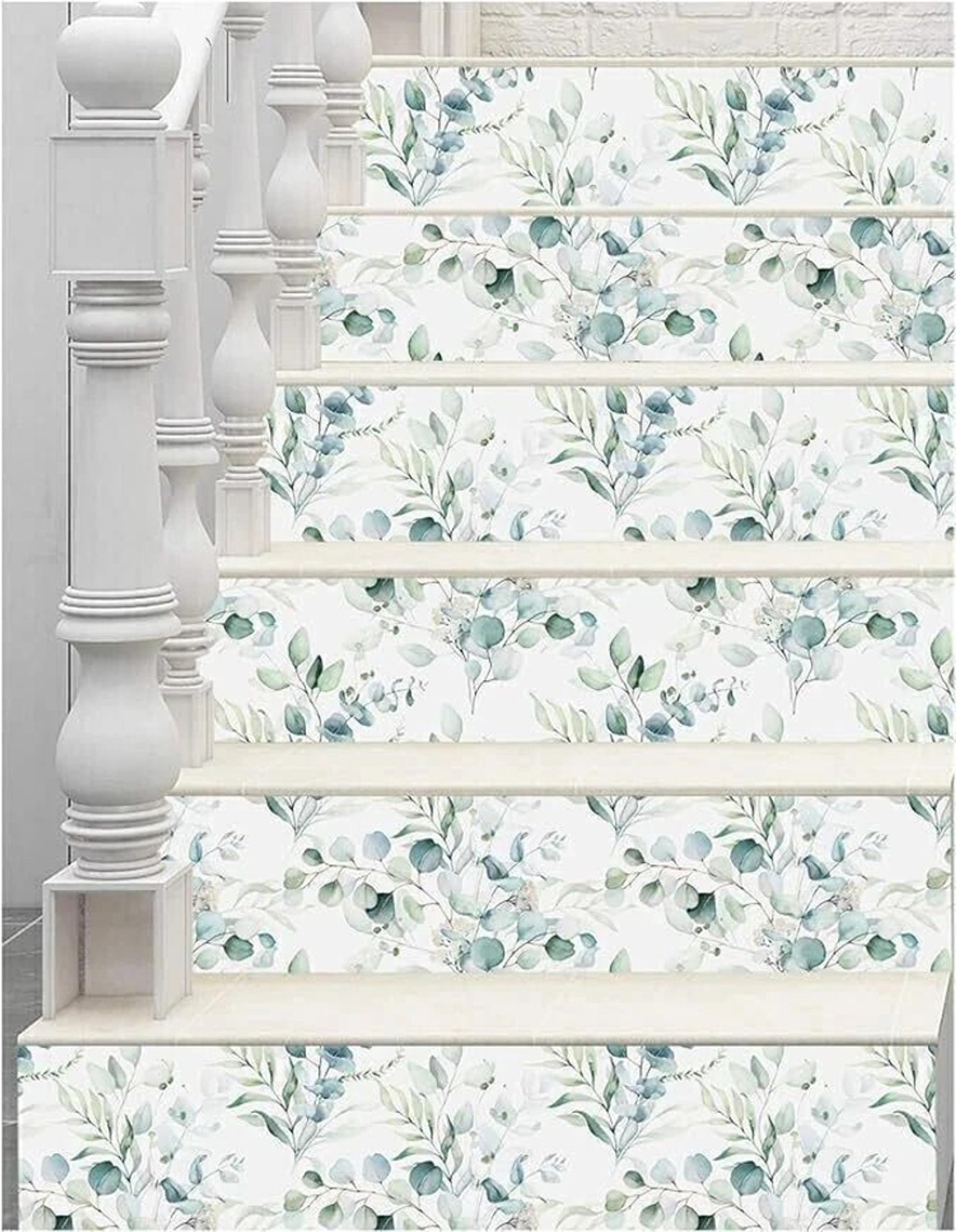 Image of FOKRIM 300 cm ST floral green white 45x300 - PK5 Self Adhesive Sticker