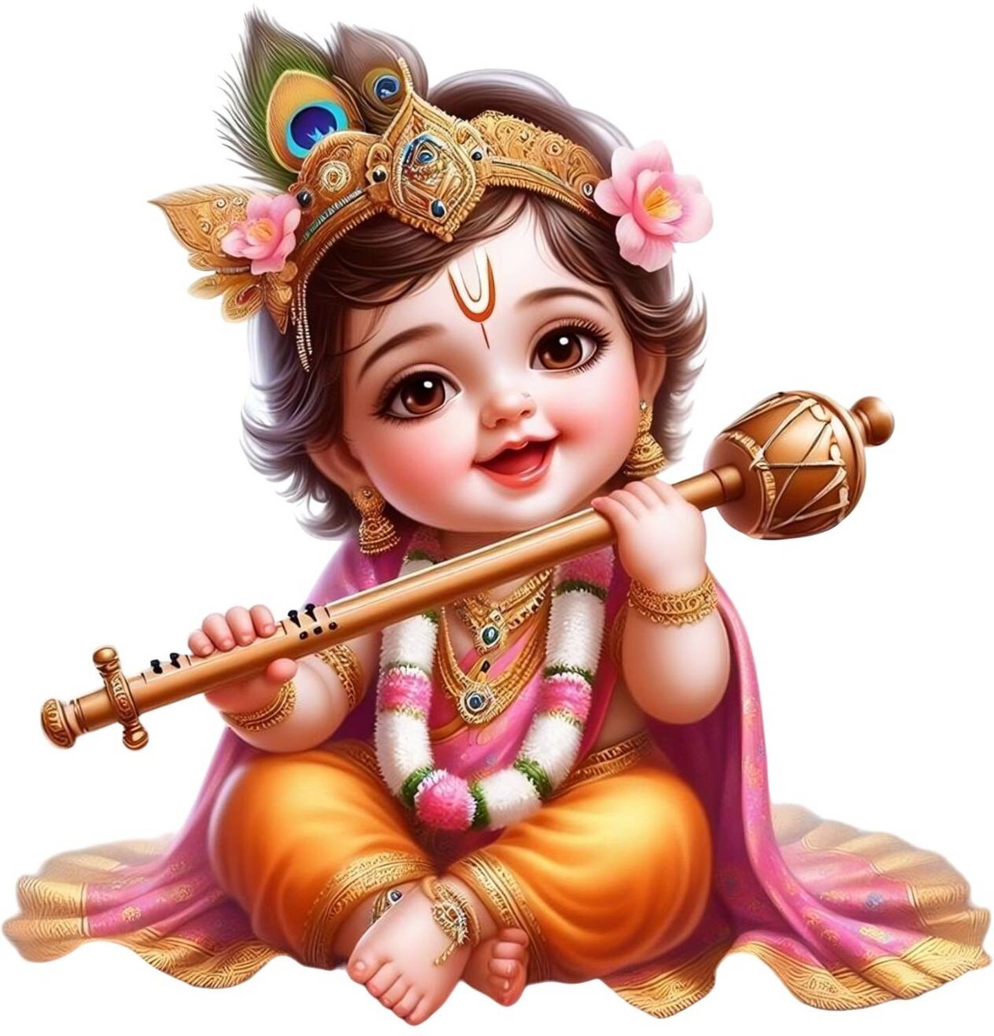 Krishna Sticker 48 inch Shree Krishna Little kirshna Baby Krishna God Krishna Hindu God Sticker for wall Self Adhesive Sticker