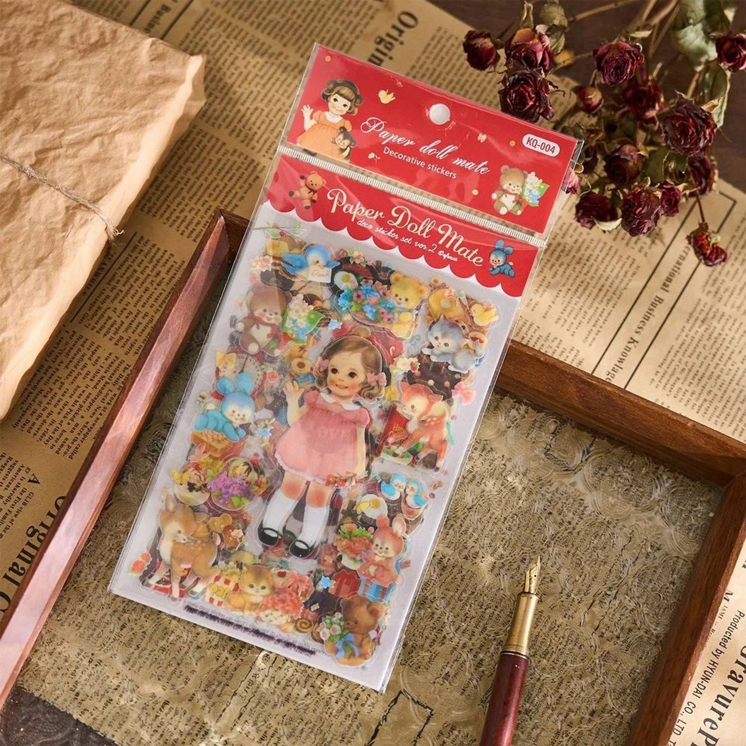 paper doll girl Samvardhan 18 cm Paper Doll Vintage Girl Teddy Bear Decorative Stickers  -16 sheets Self Adhesive Sticker Price in India Buy Samvardhan 18 cm Paper  Doll Vintage Girl Teddy Bear