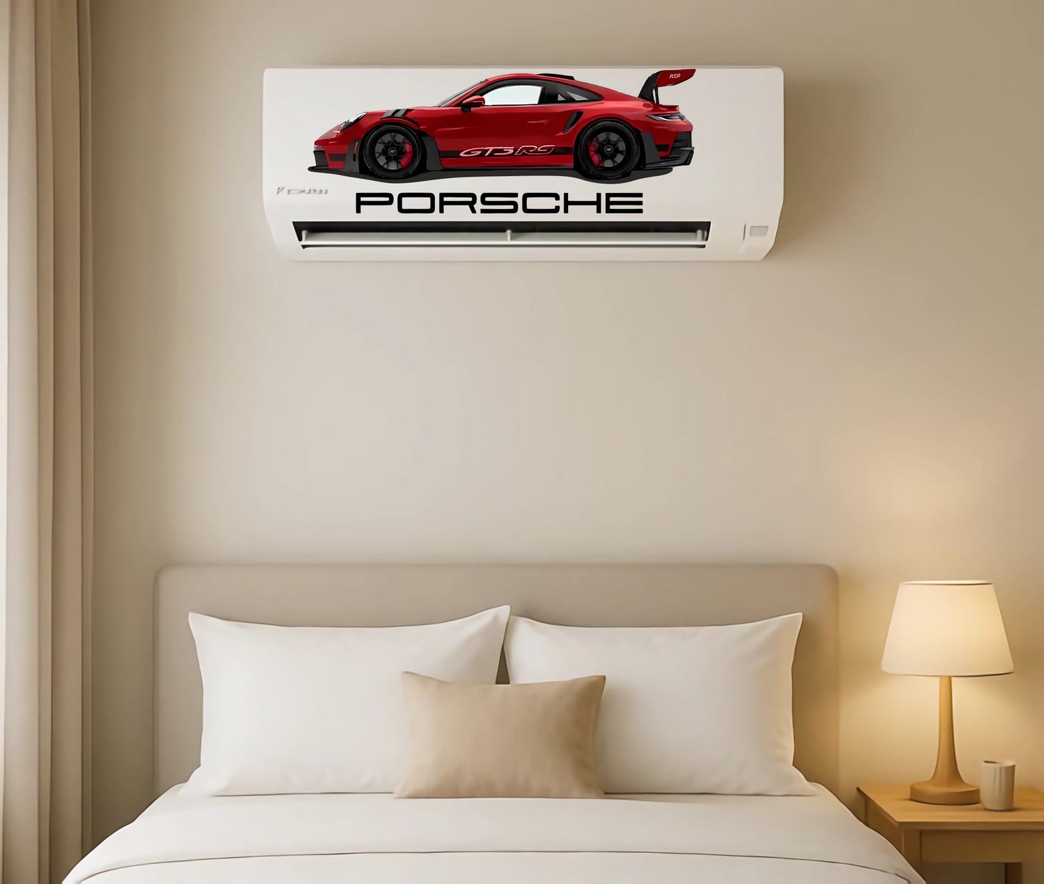 Image of ArtfulDecals 24 inch Porsche GT AC Sticker For Home Decor Self Adhesive Sticker