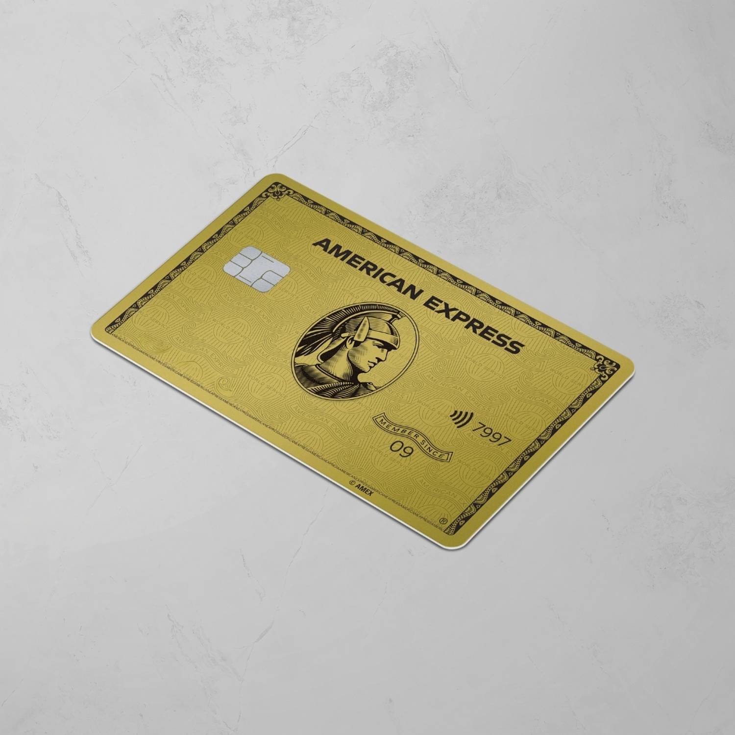 Stickloop 6 inch American Express Card Skin Gold Reusable Sticker - Image 2