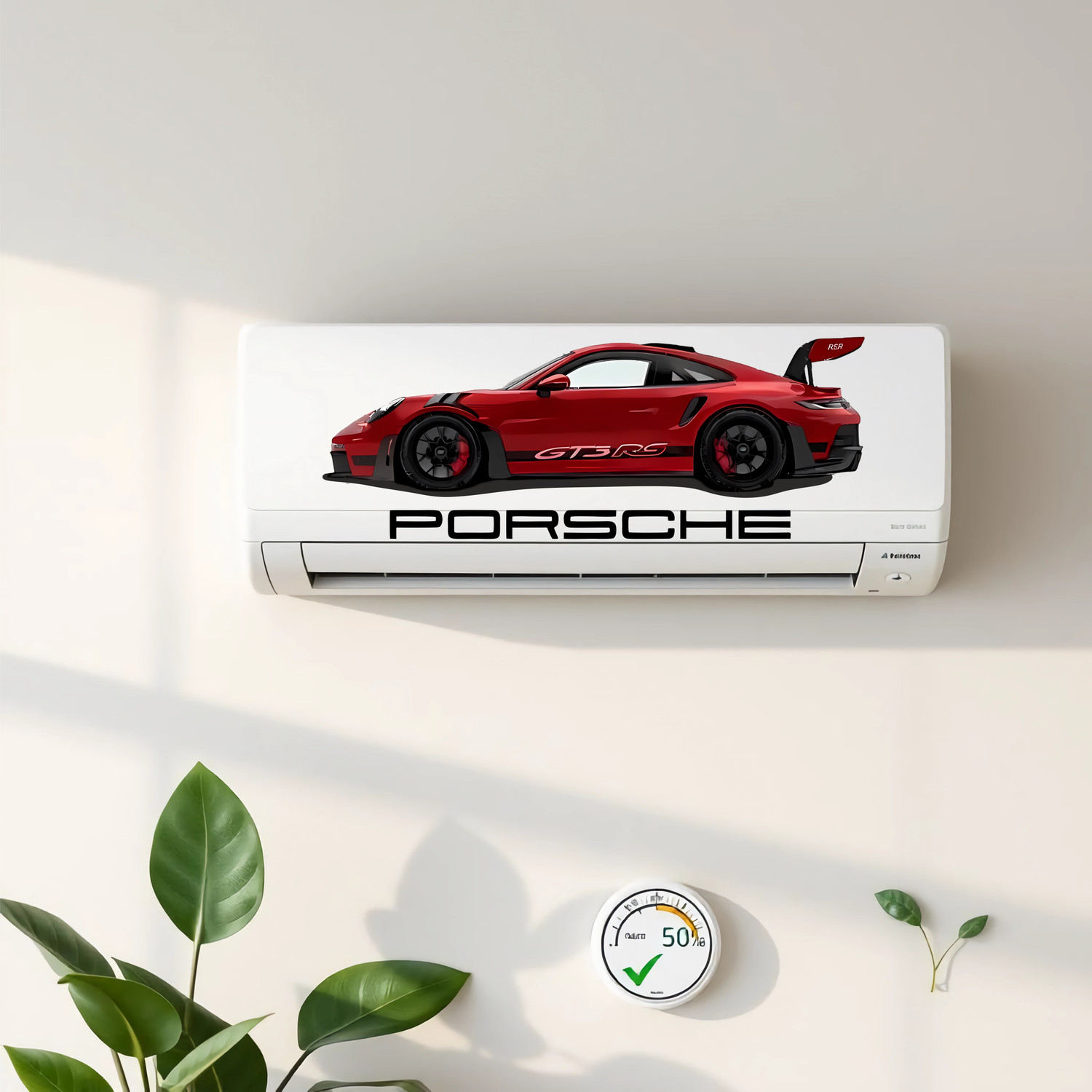 Image of ArtfulDecals 24 inch Porsche GT AC Sticker For Home Decor Self Adhesive Sticker
