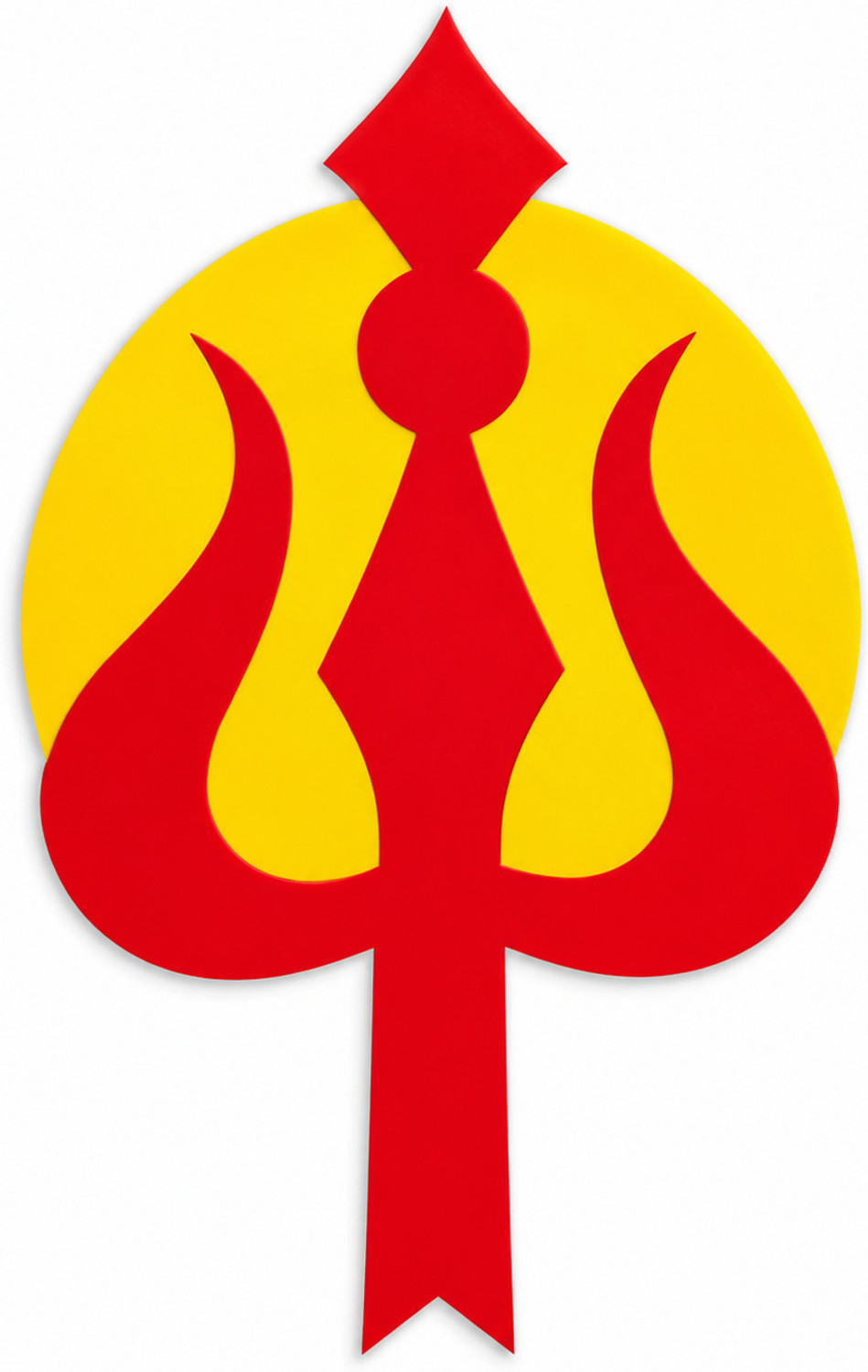 Image of CreativeNdecore 9.4 inch TRISHUL DTF STICKER Self Adhesive Sticker