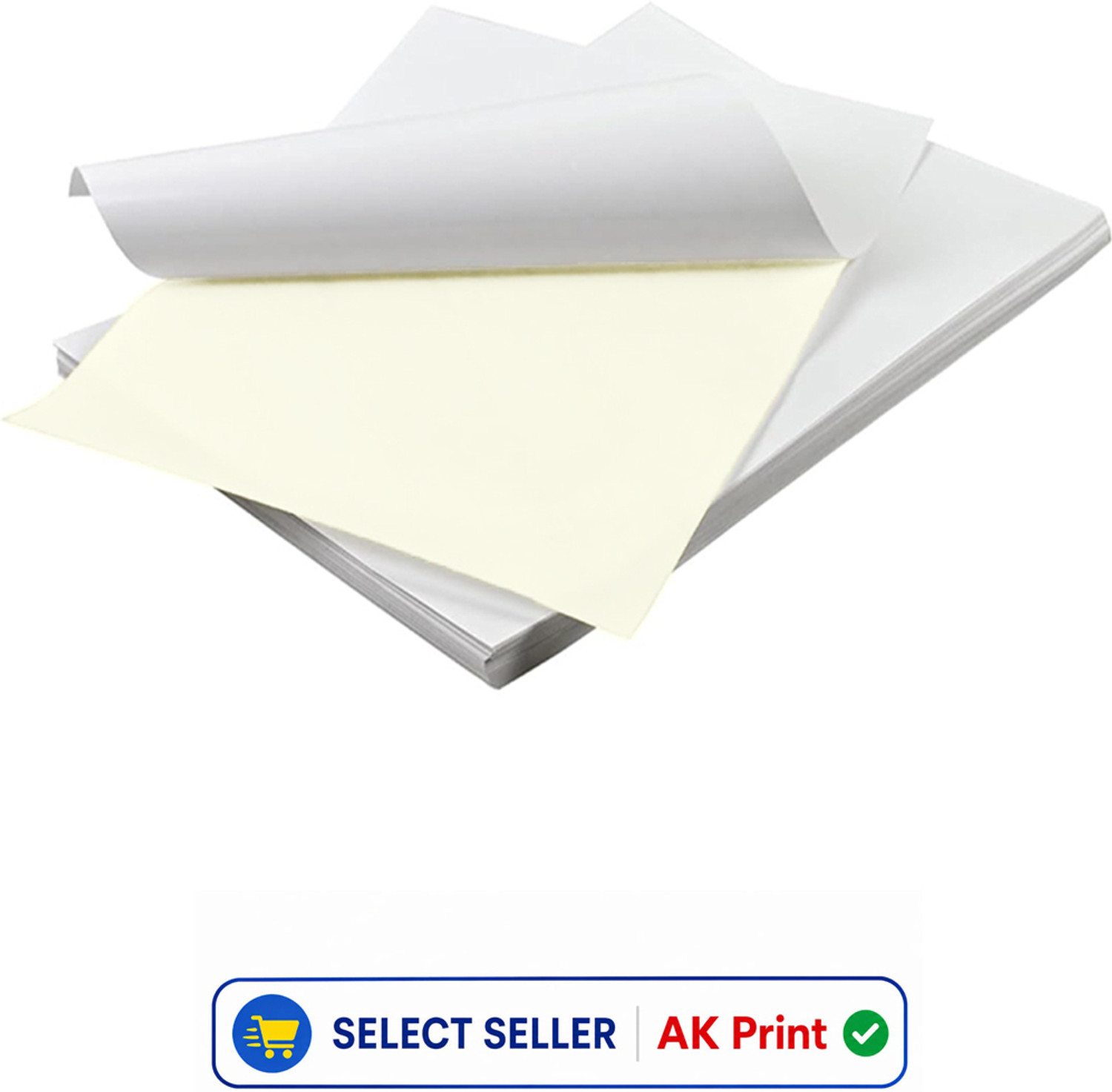 Image of AKPrint 290 cm x 210 cm Plain Glossy Sticker for Inkjet Printers Self Adhesive Sticker
