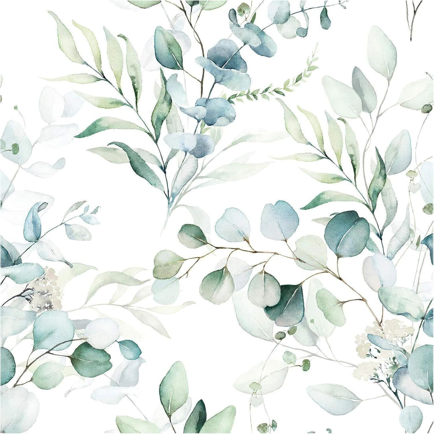 Image of FOKRIM 300 cm ST floral green white 45x300 - PK5 Self Adhesive Sticker