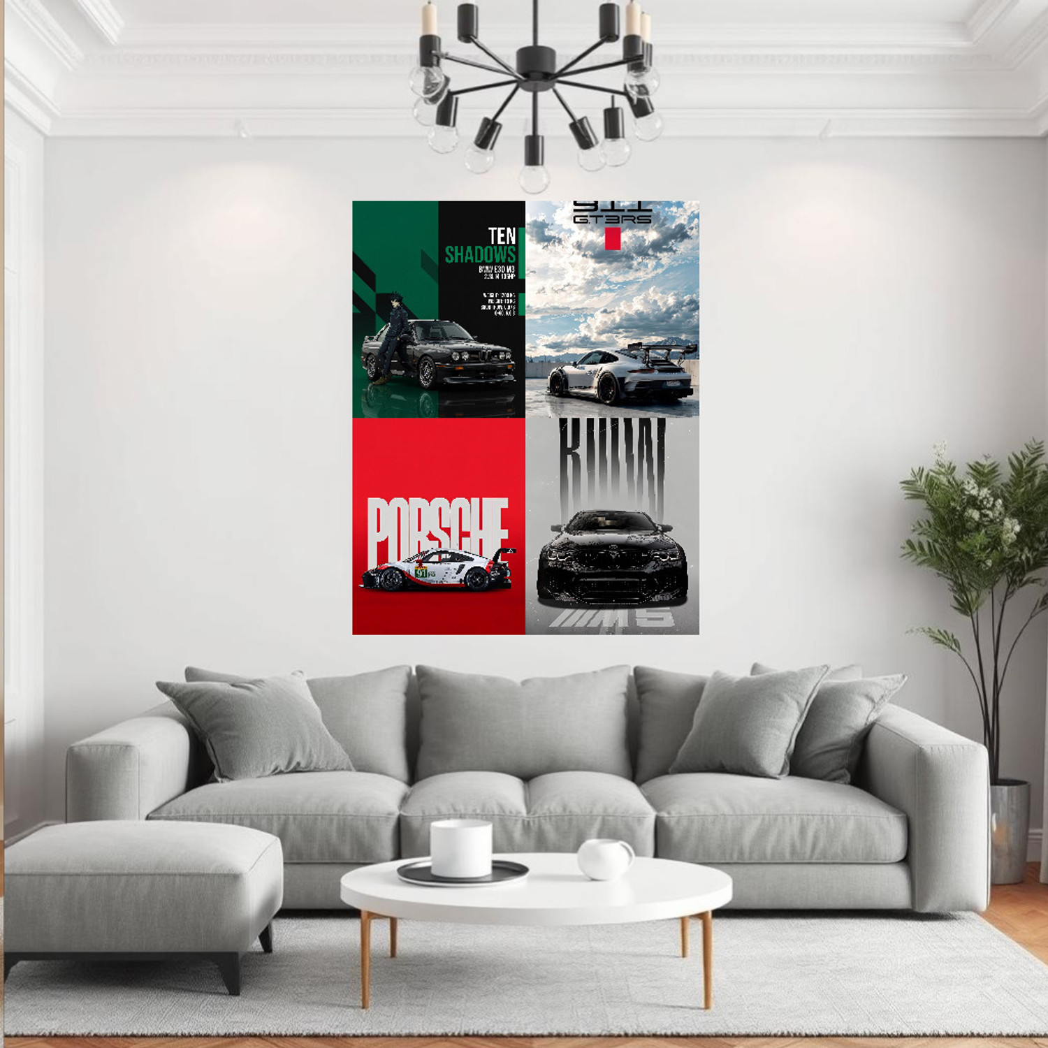 Image of Sports Car Artwork Premium Wall Poster Z1 Paper Print