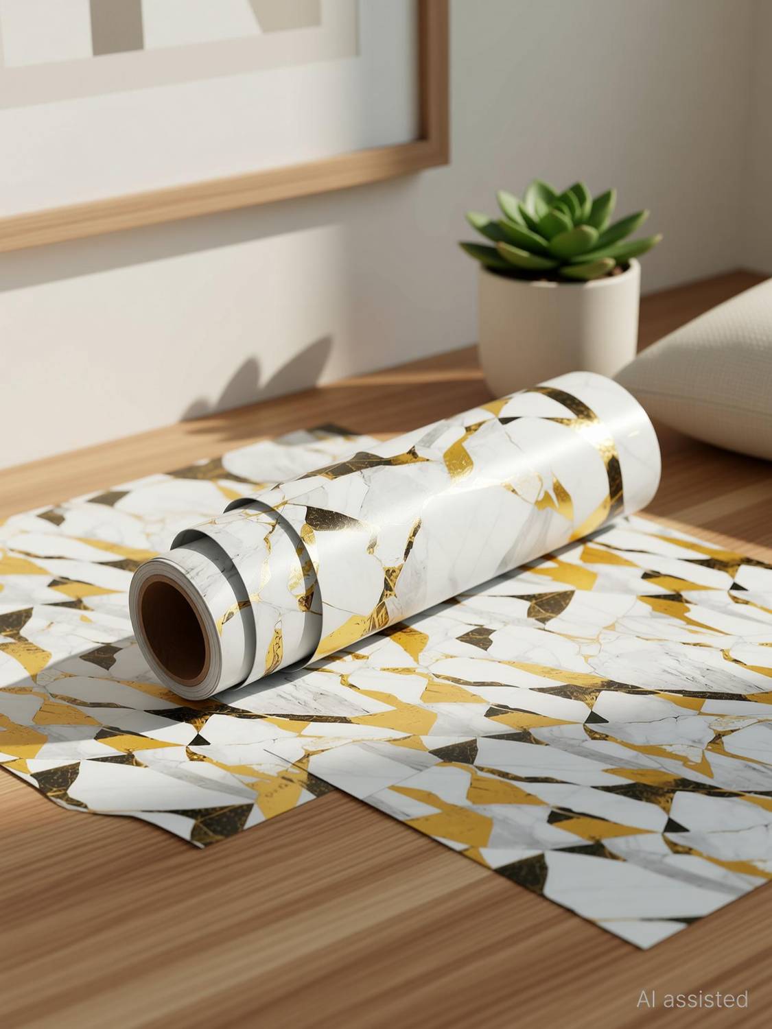 ADVOLKEN 200 cm x 60 cm Waterproof Abstract Vinyl Wallpaper