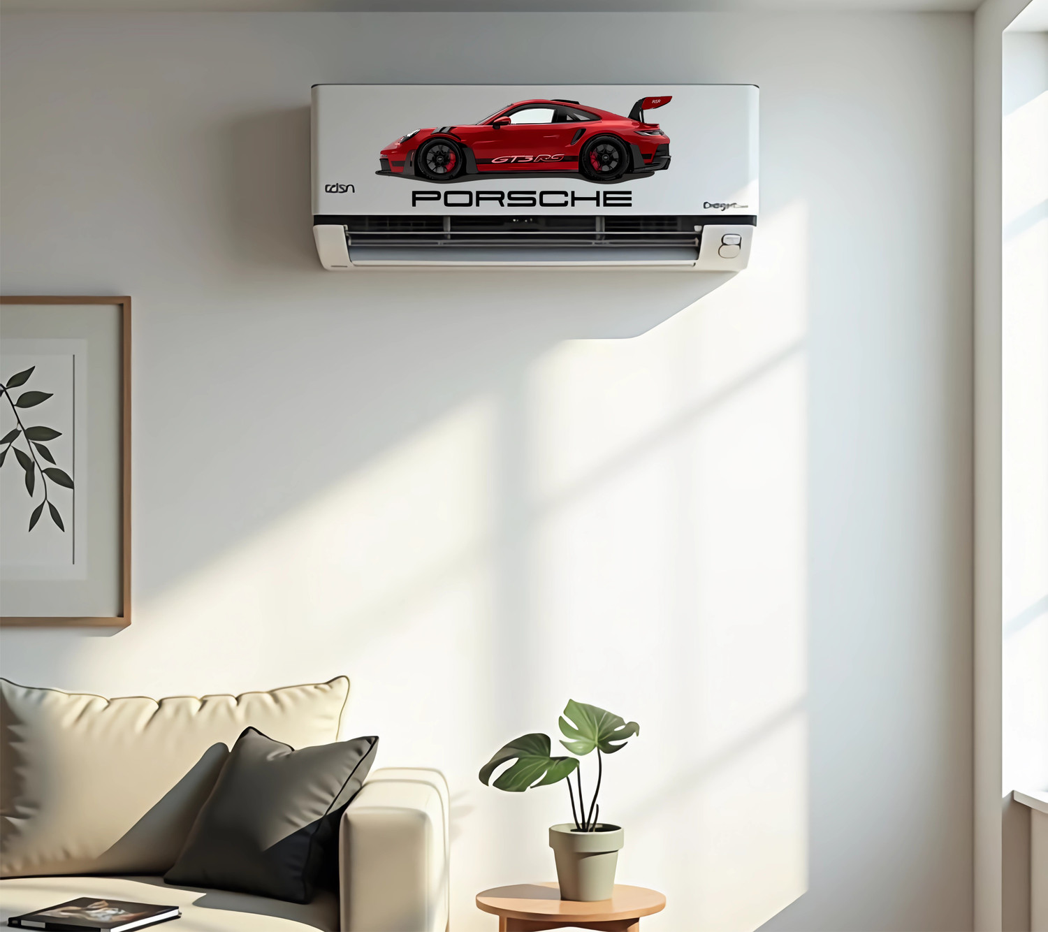 Image of ArtfulDecals 24 inch Porsche GT AC Sticker For Home Decor Self Adhesive Sticker
