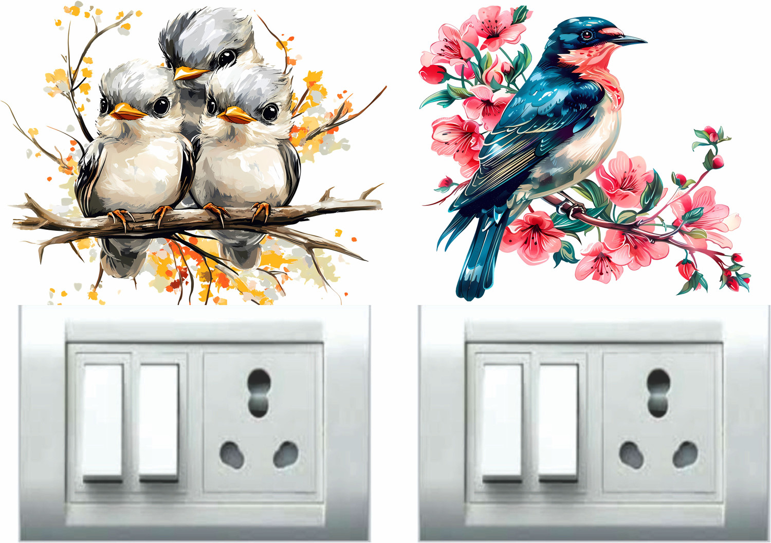 Image of Raimo hub 30 cm 3d Switch Board Sticker & Wall Sticker size 30 cm x 46 cm Self Adhesive Sticker