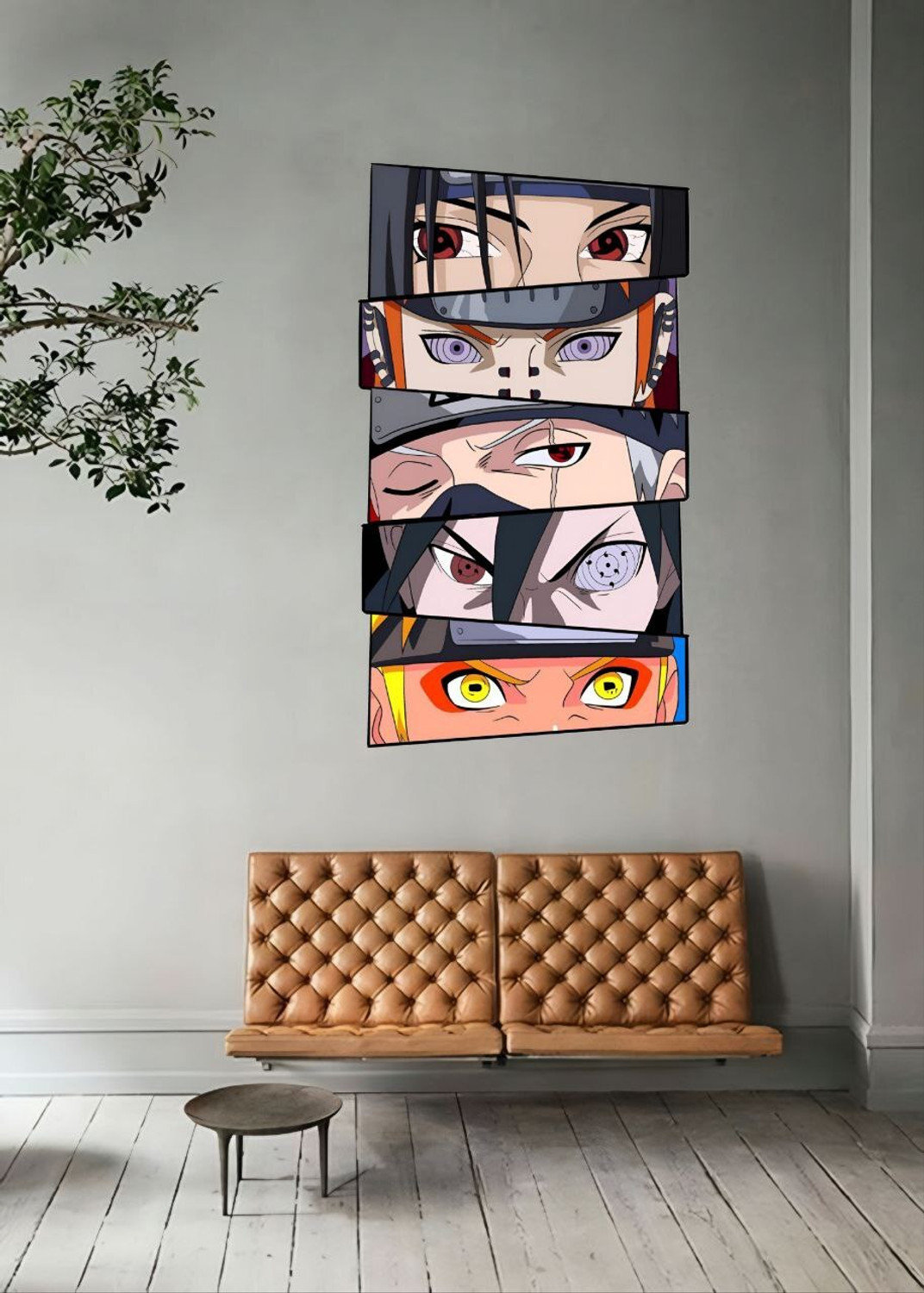 Image of DEEYA CREATION 16 inch Anime Eyes Wall Sticker - Itachi, Pain, Kakashi, Sasuke & Naruto Eye Design Reusable Sticker