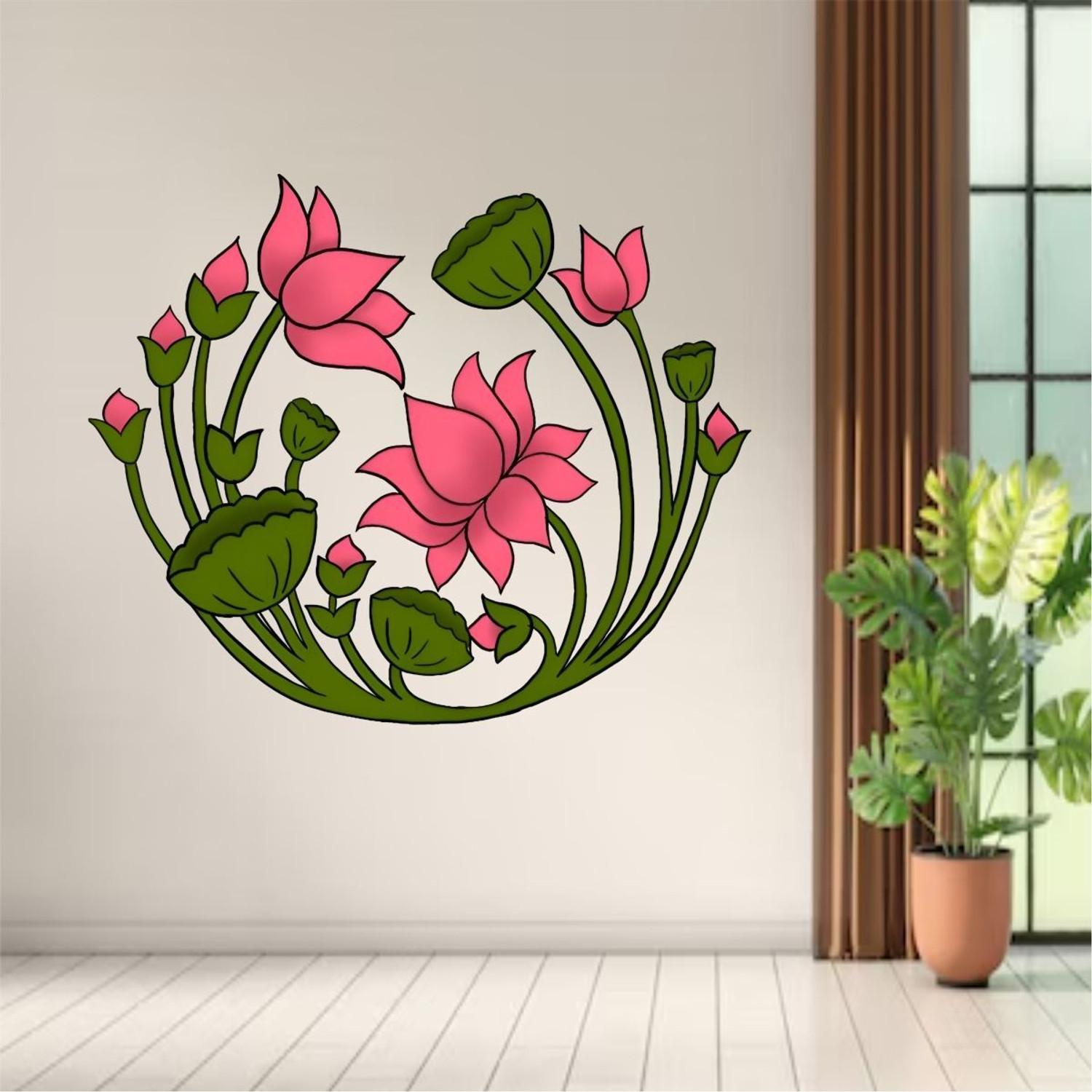 Image of KAADesign 49 cm Self Adhesive Decorative Wall Sticker-011 Self Adhesive Sticker