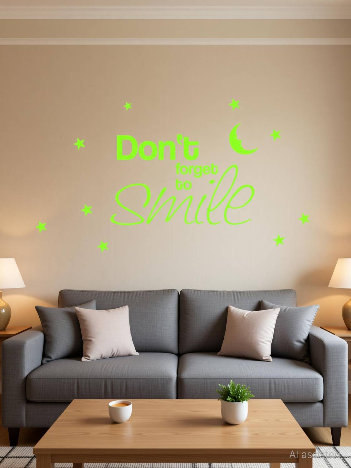Ashamohar 29 cm Vinyl - Stars I LOVE YOU THE THE MOON BACH Radium Night Glow for / -Pack - 1 ) Self Adhesive Sticker