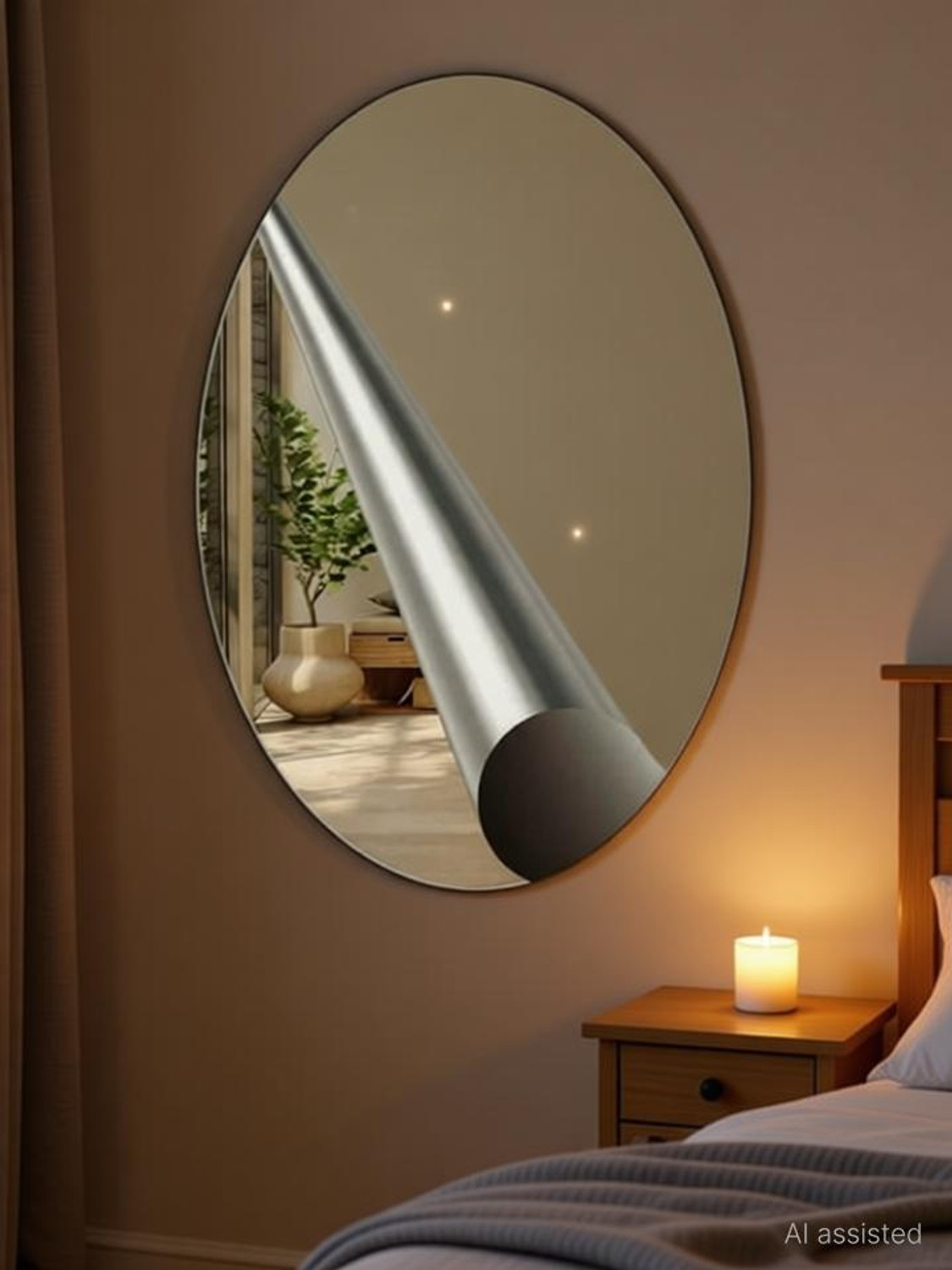 Image of Abarro 20 cm Aarro 2mm thik mirror sitikers Self Adhesive Sticker