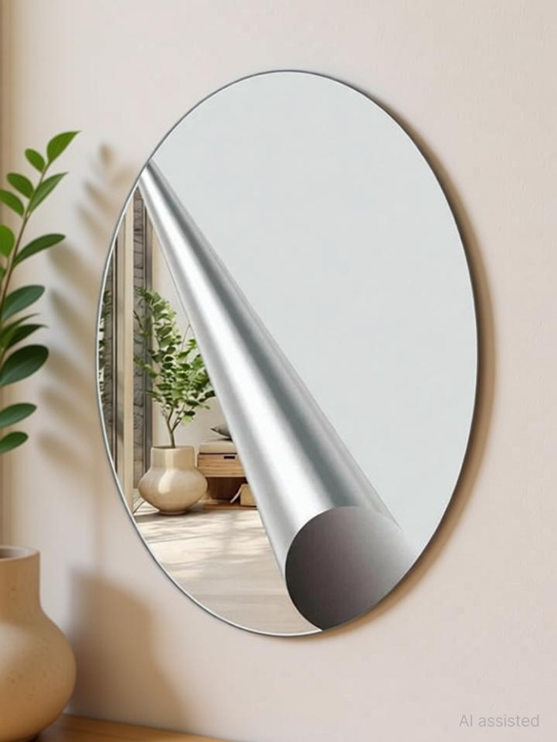 Image of Abarro 20 cm Aarro 2mm thik mirror sitikers Self Adhesive Sticker