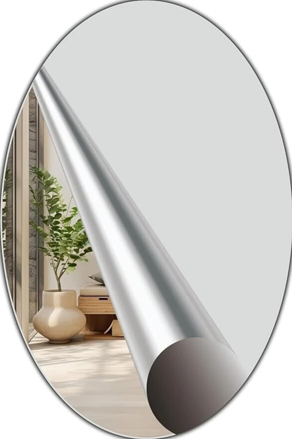 Image of Abarro 20 cm Aarro 2mm thik mirror sitikers Self Adhesive Sticker
