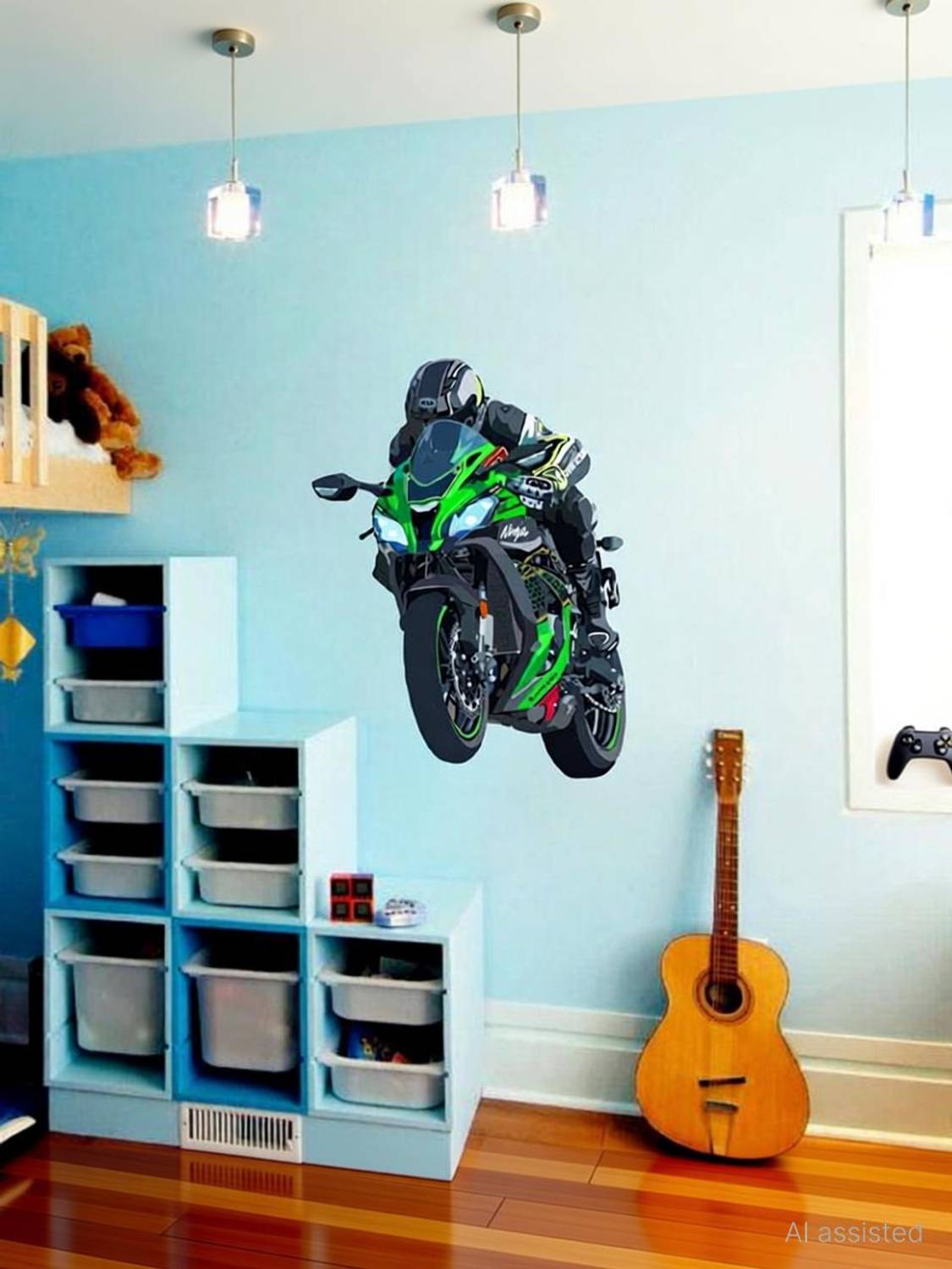 ArtistcDecals 68 cm Bike Wall Sticker Big size sticker, 3D sticker of royal enfield, for Home Self Adhesive Sticker