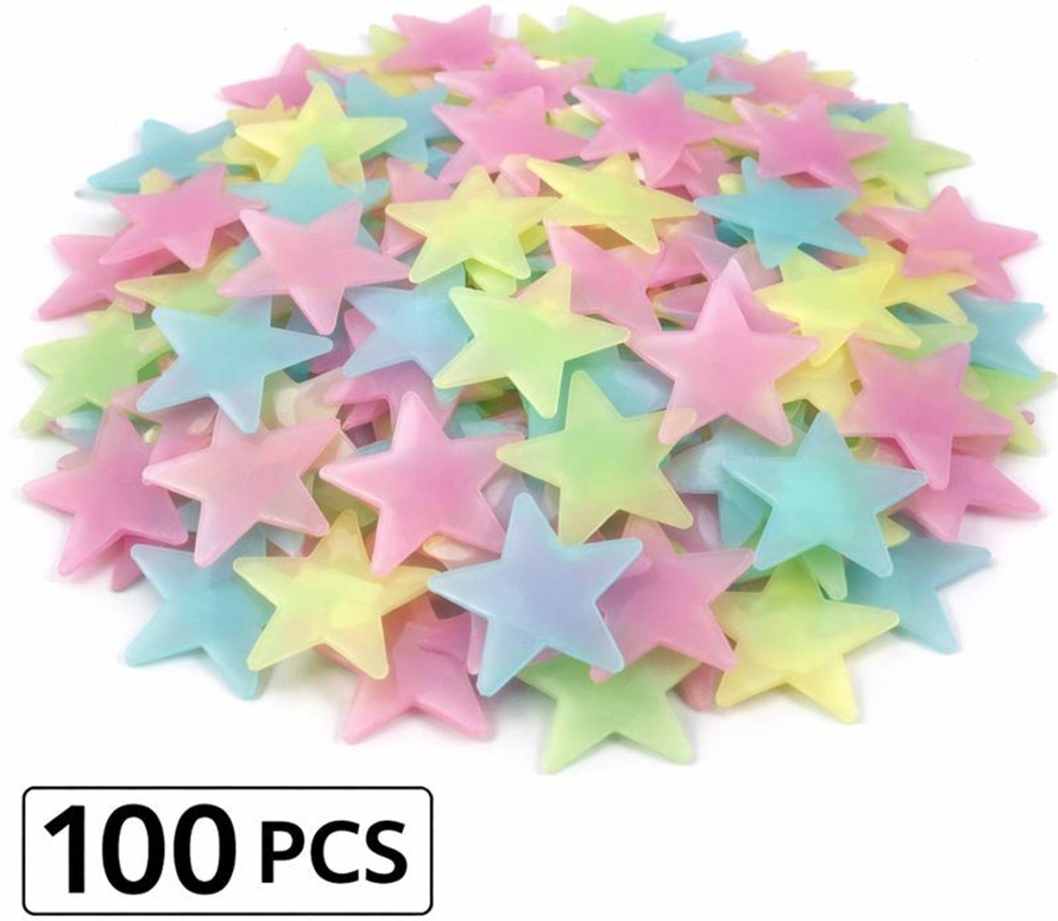 9Up 3 cm Night Glow Decorative Wall Luminous Star Sticker Glow in the Dark Sticker