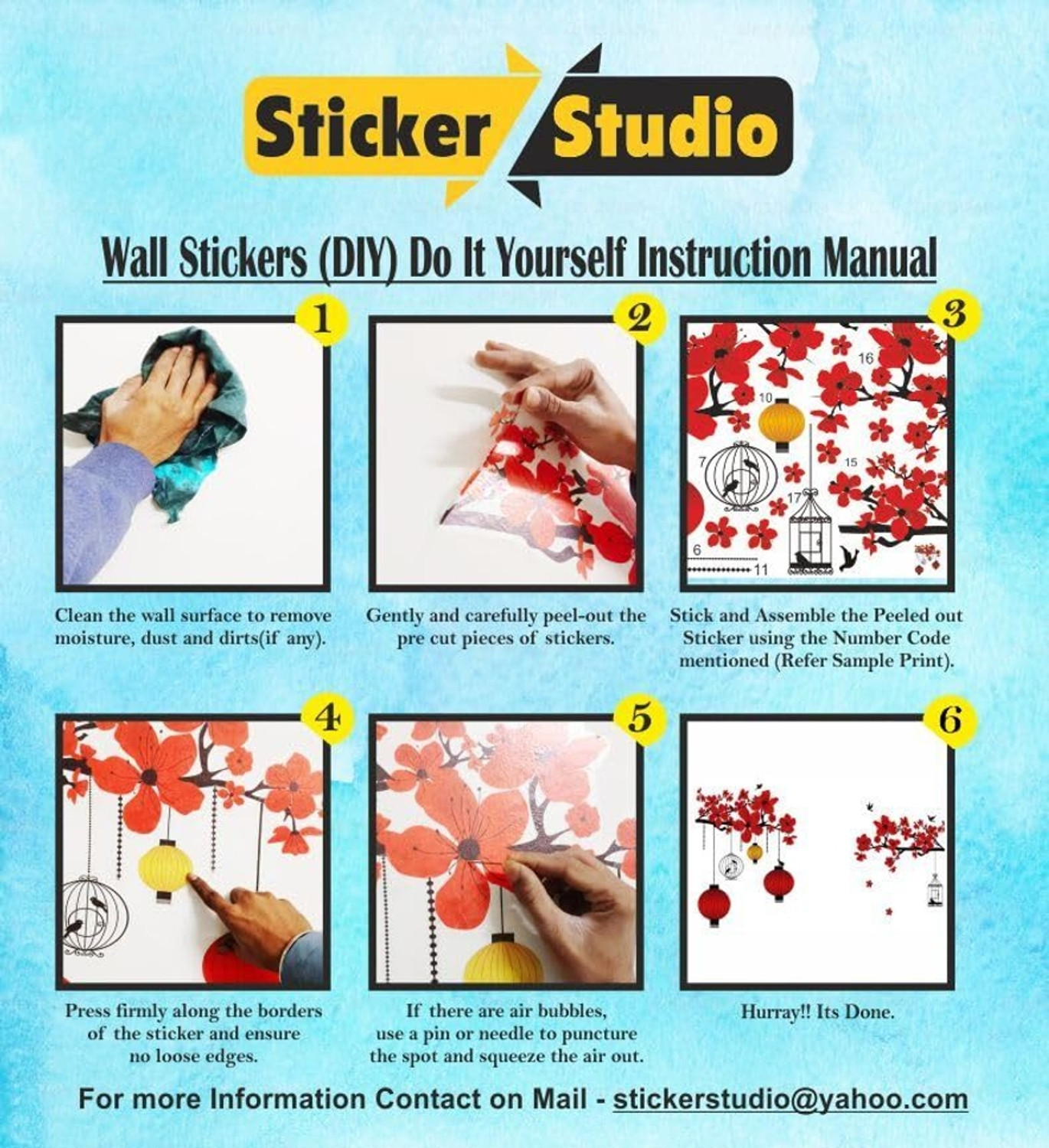 Image of STICKER STUDIO 30 cm Krishna Wall Sticker Self Adhesive Sticker