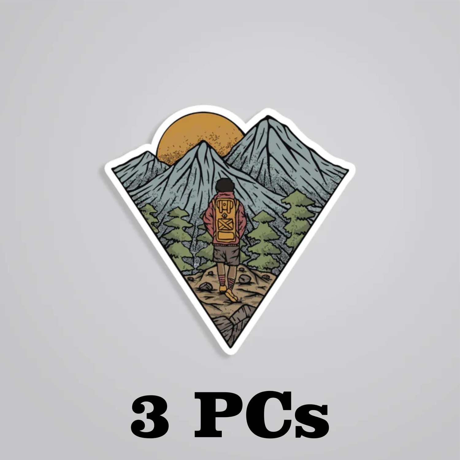 Image of ESTLIO 6 inch Mountain Adventure Vinyl Sticker for Laptop Travel Outdoor Decoration Removable Sticker