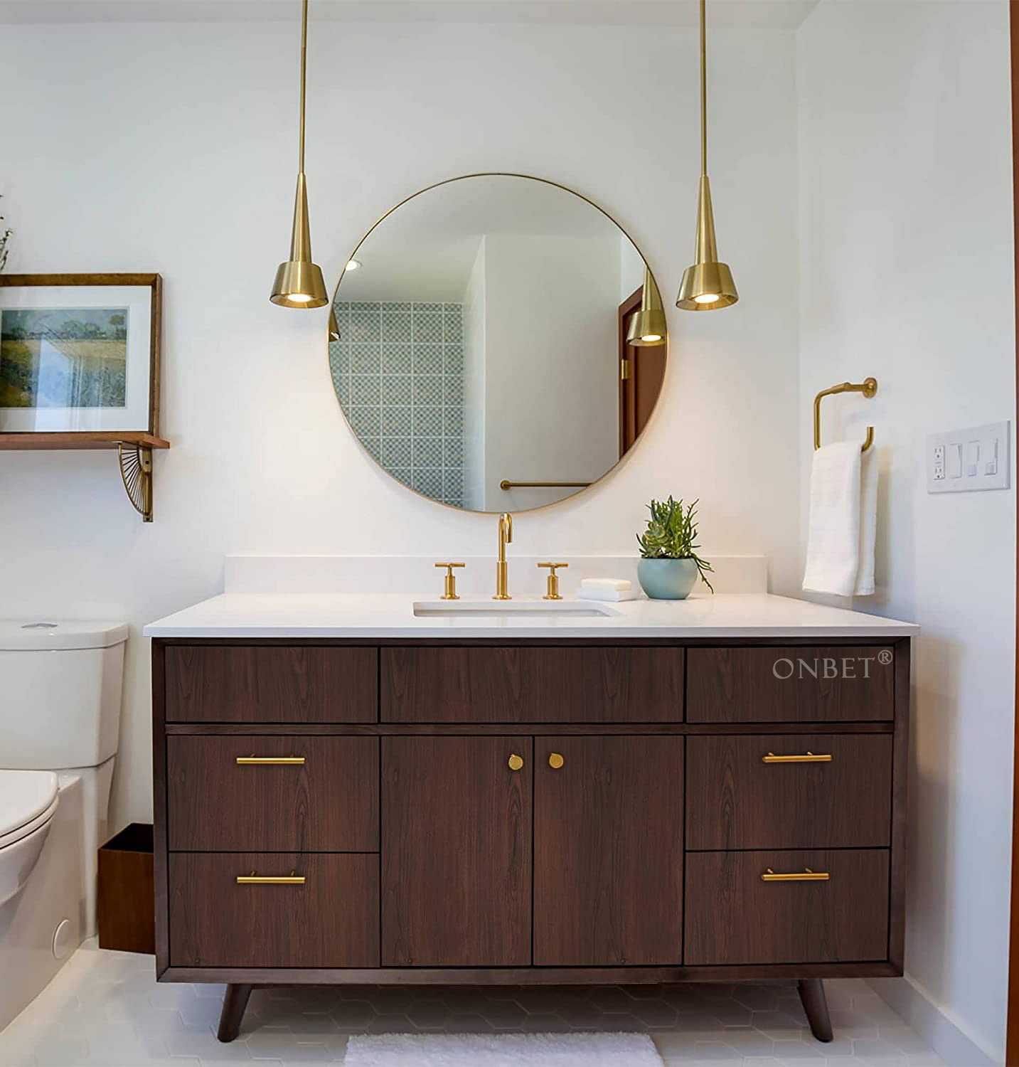 Image of Onbet 300 cm x 45 cm Waterproof Decorative Vinyl Wallpaper