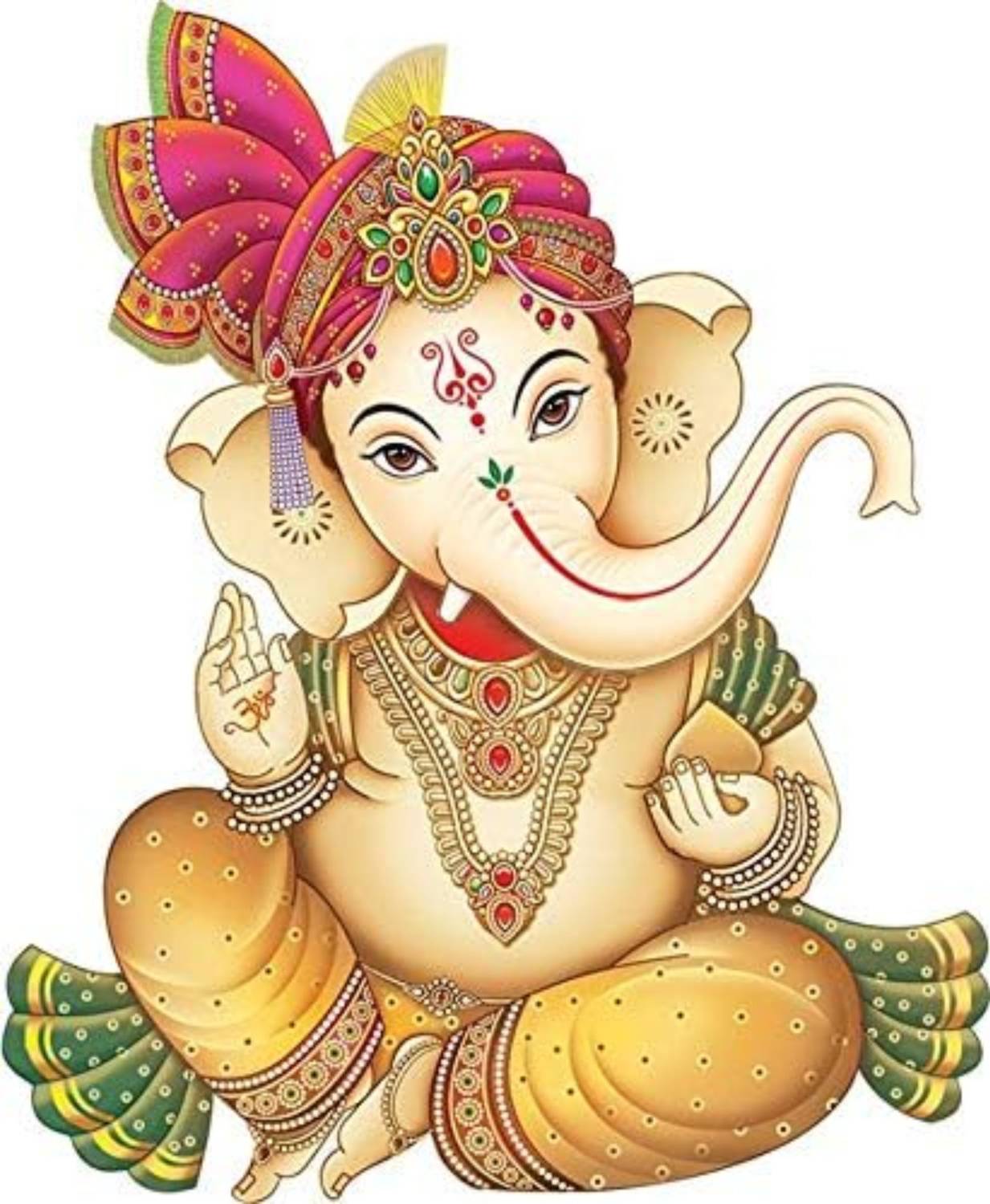 Riditcreation 50 cm Sihdhivinayak Ganesh ji wall sticker PVC vinyl (50x50) Self Adhesive Sticker