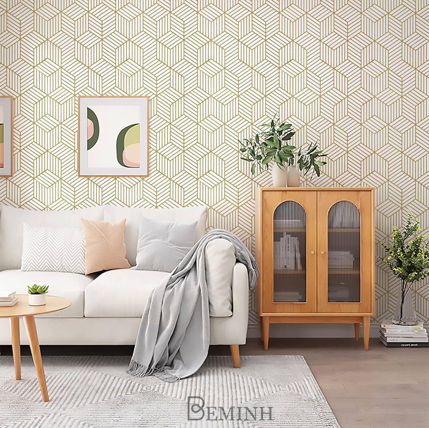 Image of KAAF 1000 cm x 45 cm Waterproof Abstract Vinyl Wallpaper