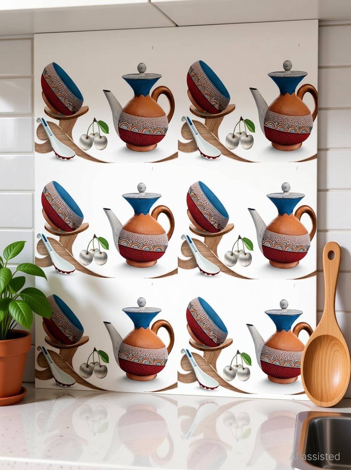 Ashtawalldecor 152 inch Wallpaper for Kitchen Room Bedroom Livingroom Home Wall Decor (Size 16x60 INCH) Self Adhesive Sticker