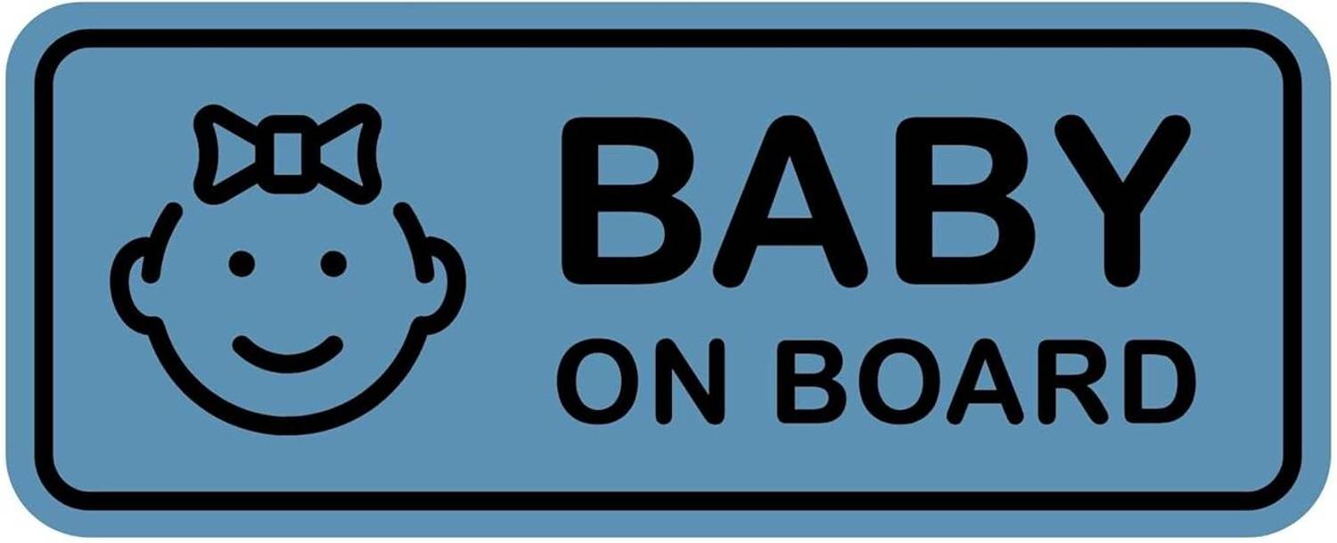 ASW 6 inch Baby On Board Car Stickers – 6 x 2.4 Inch Self Adhesive Sticker