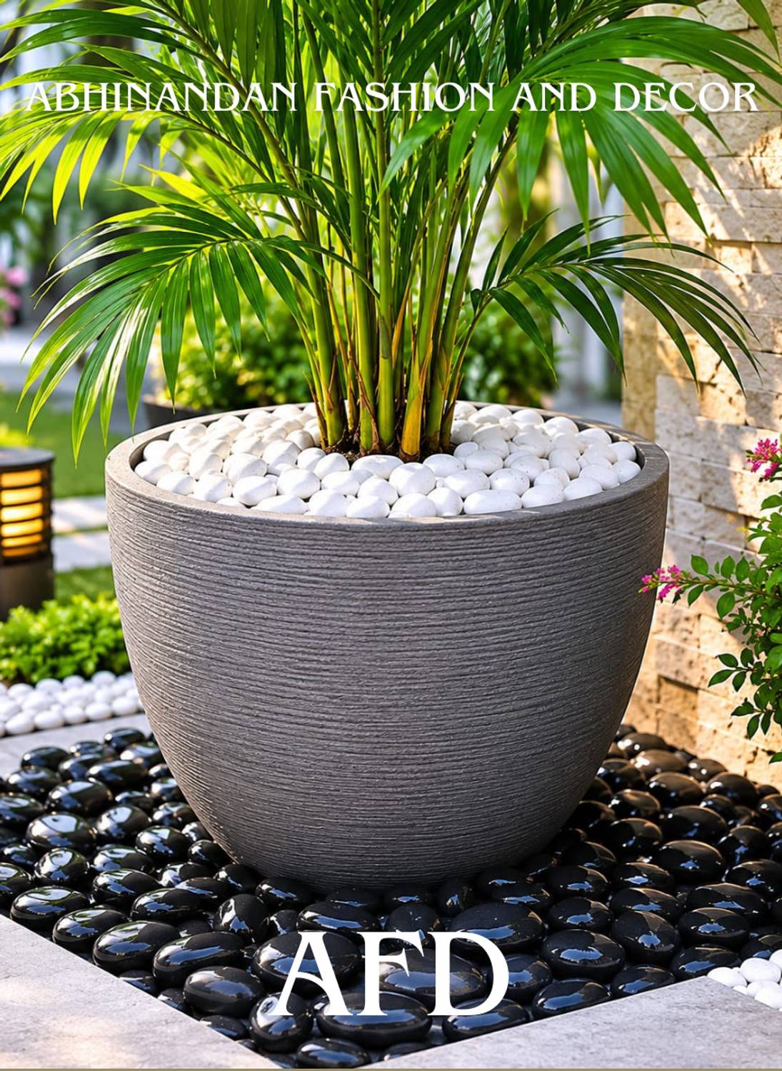 AFD BLACK WHITE PEBBLE STONE 1KG Polished, Carved, Engraved, Regular Round Marble Pebbles