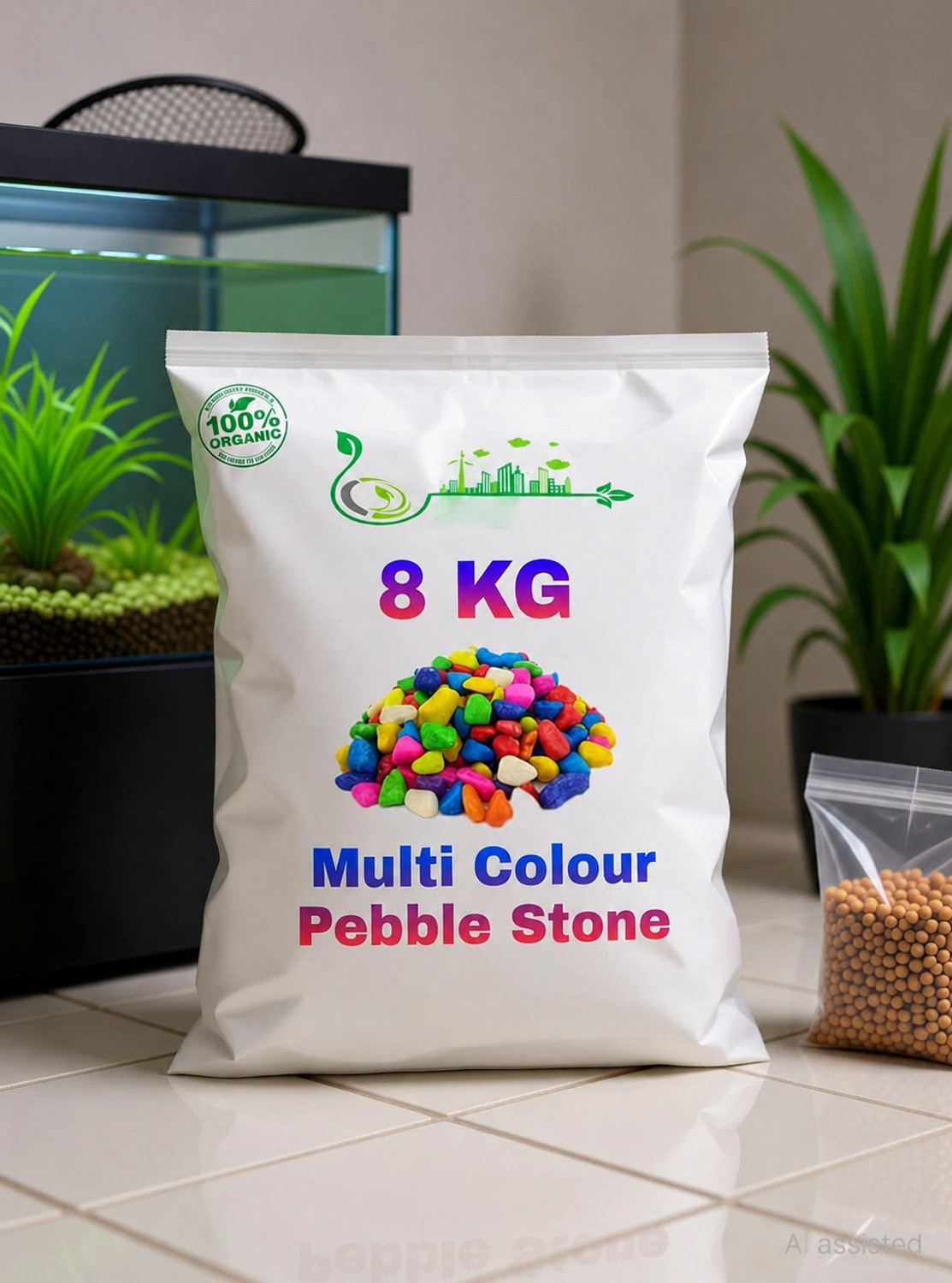 Image of AFAST Colourful Glossy Pebbles Stones | Decorative Garden Aquarium Carved, Engraved, Painted, Polished, Regular Asymmetrical Rock Pebbles