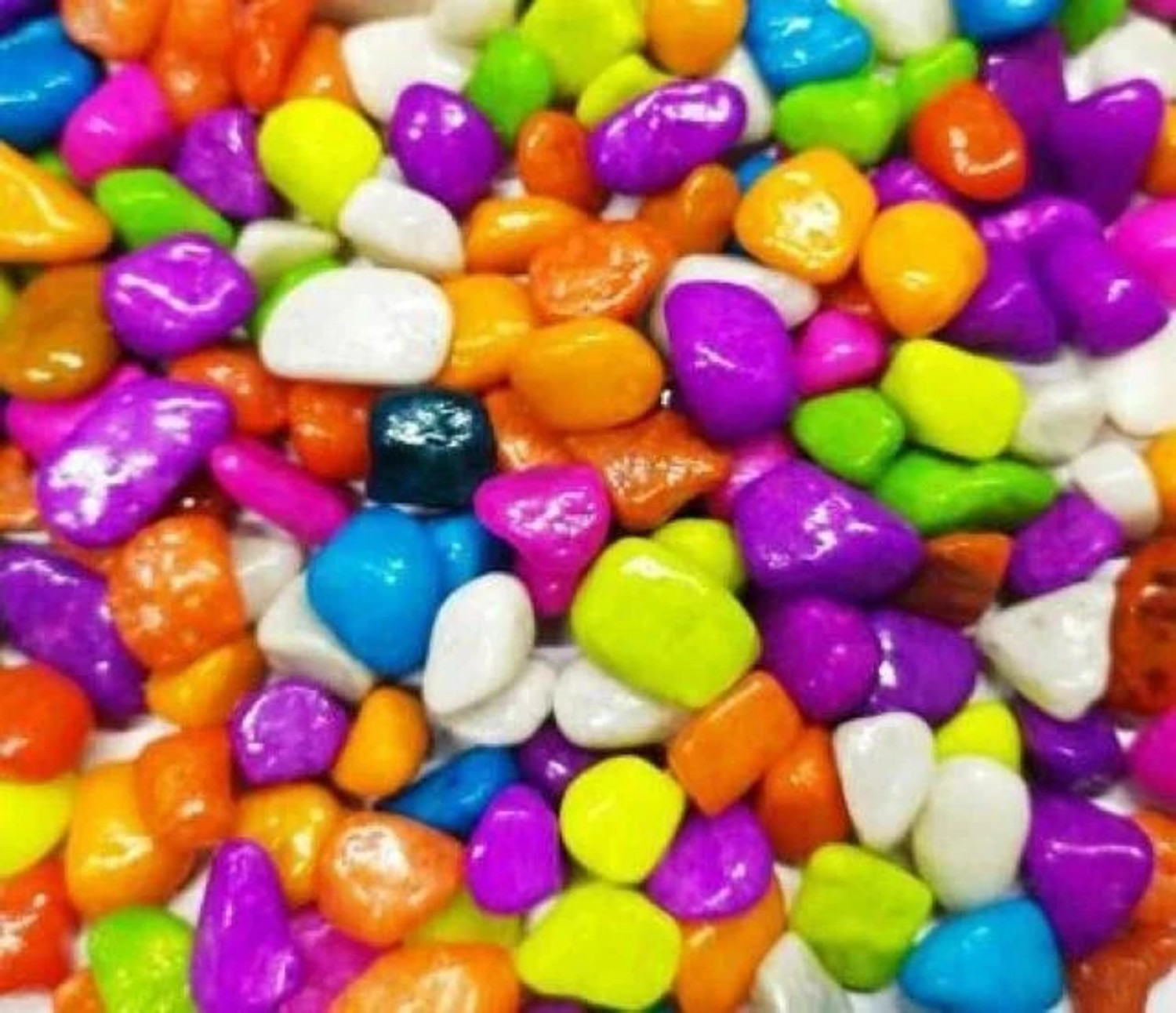 Image of MASHKI Multi Coloured Decorative Stones River Pebbles for Flowerpot, Garden and Aquarium Decoration Painted Asymmetrical Marble Pebbles (Multicolor 1 kg)