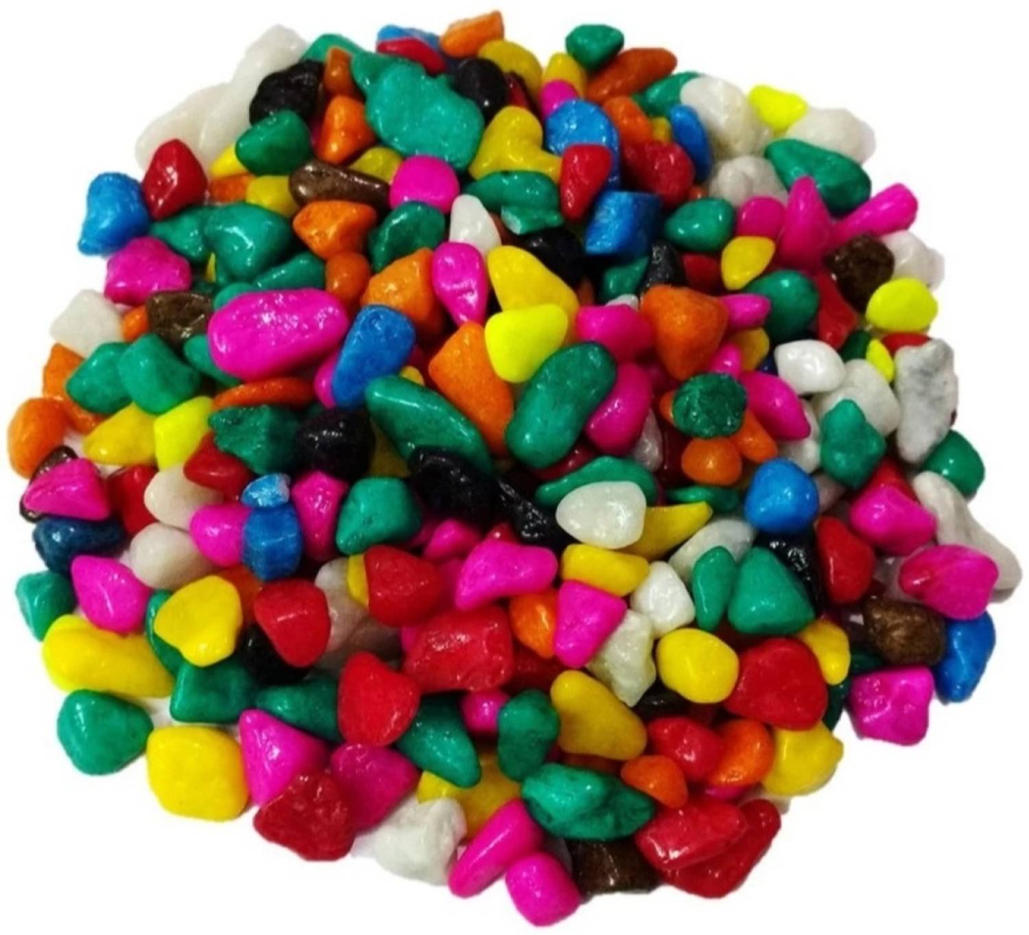 ALIVE Multi Colour Pebbles Stone, Decorative Stone, River Rock Polished Asymmetrical Marble Pebbles