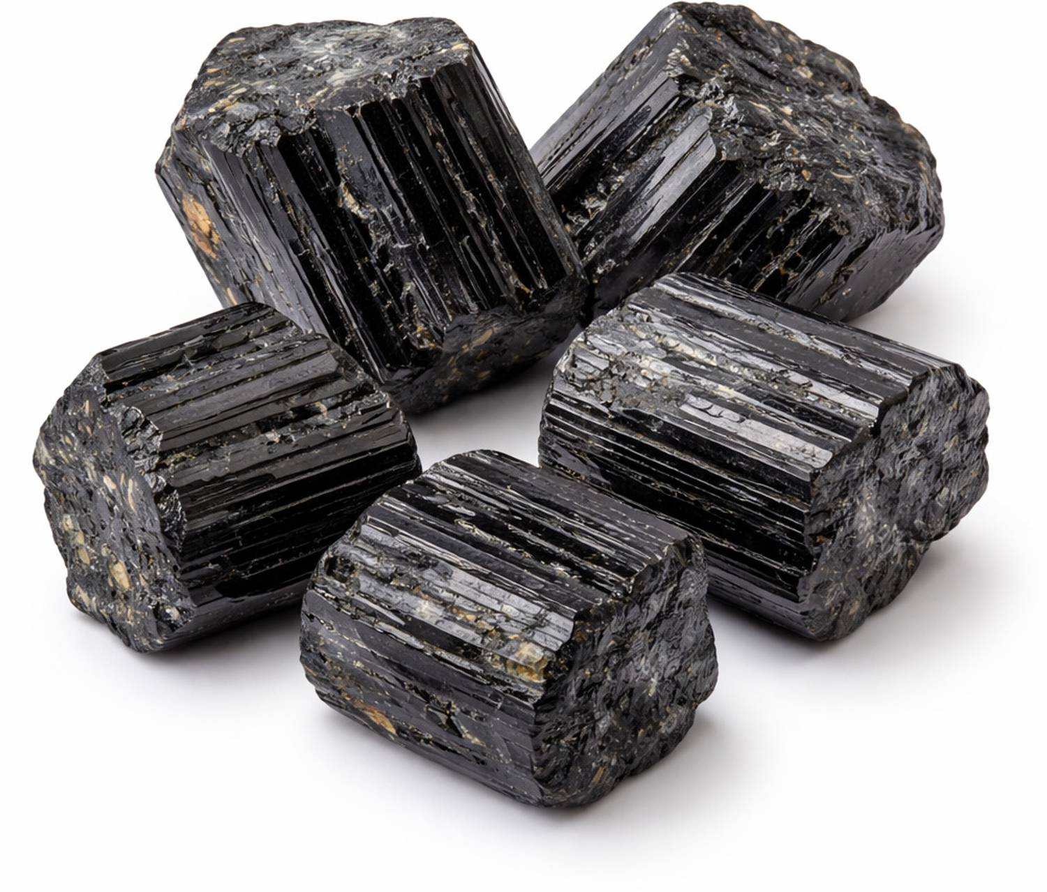 ap homes Black Tourmaline Rough Stone – 1 Kg Regular Asymmetrical Rock Stone