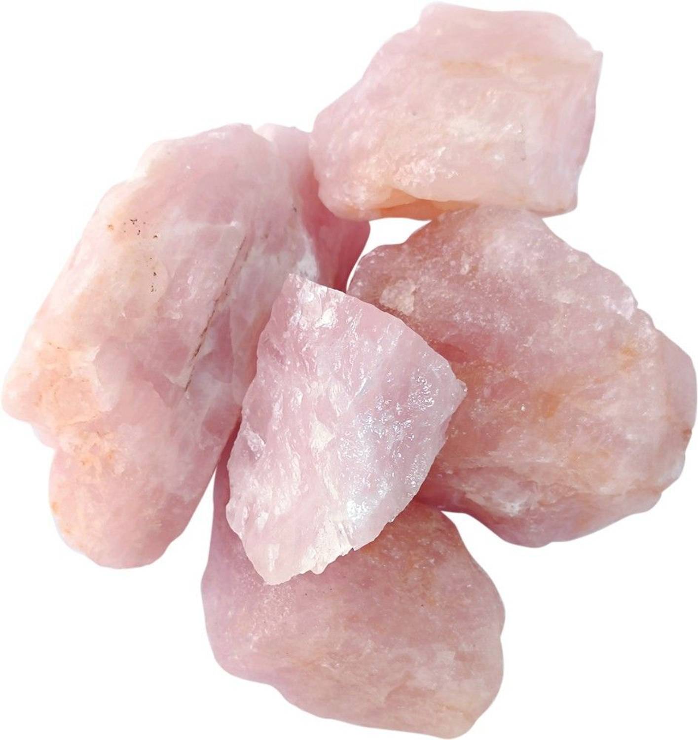 Agatesaura Natural Rose Quartz Rough Raw Stone 200 Grams Regular Asymmetrical Crystal Stone