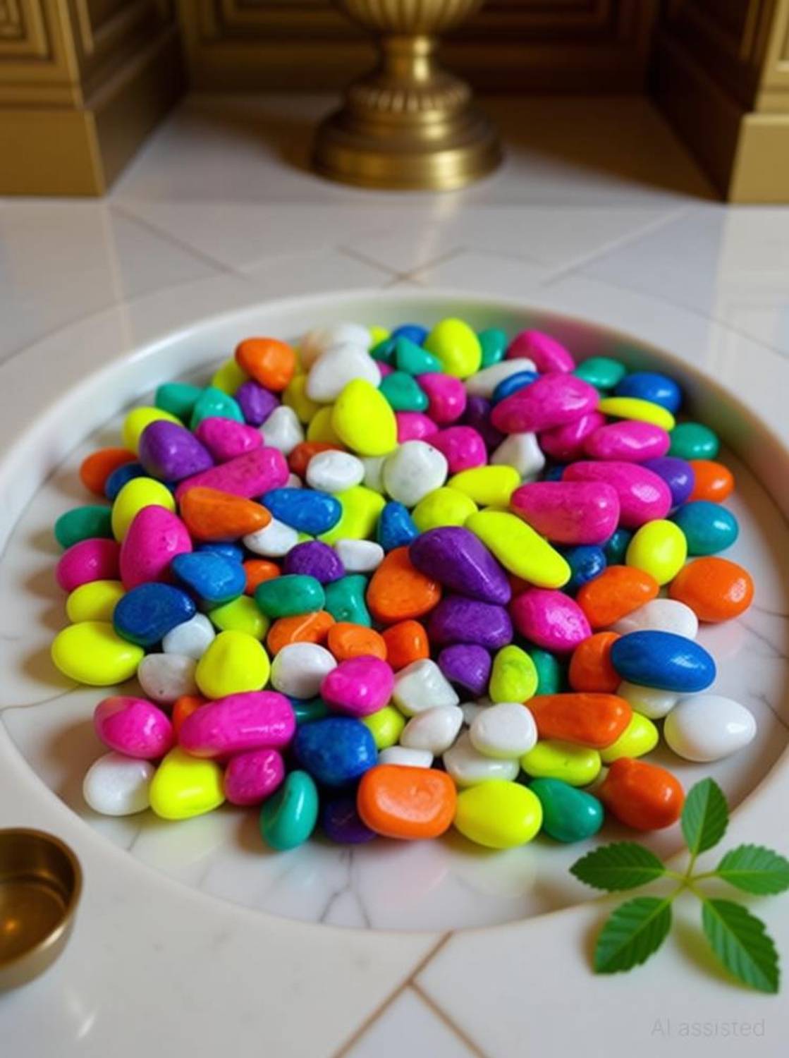Bhaktinayak multi colour stone pebbles 1kg Polished Asymmetrical Rock Stone