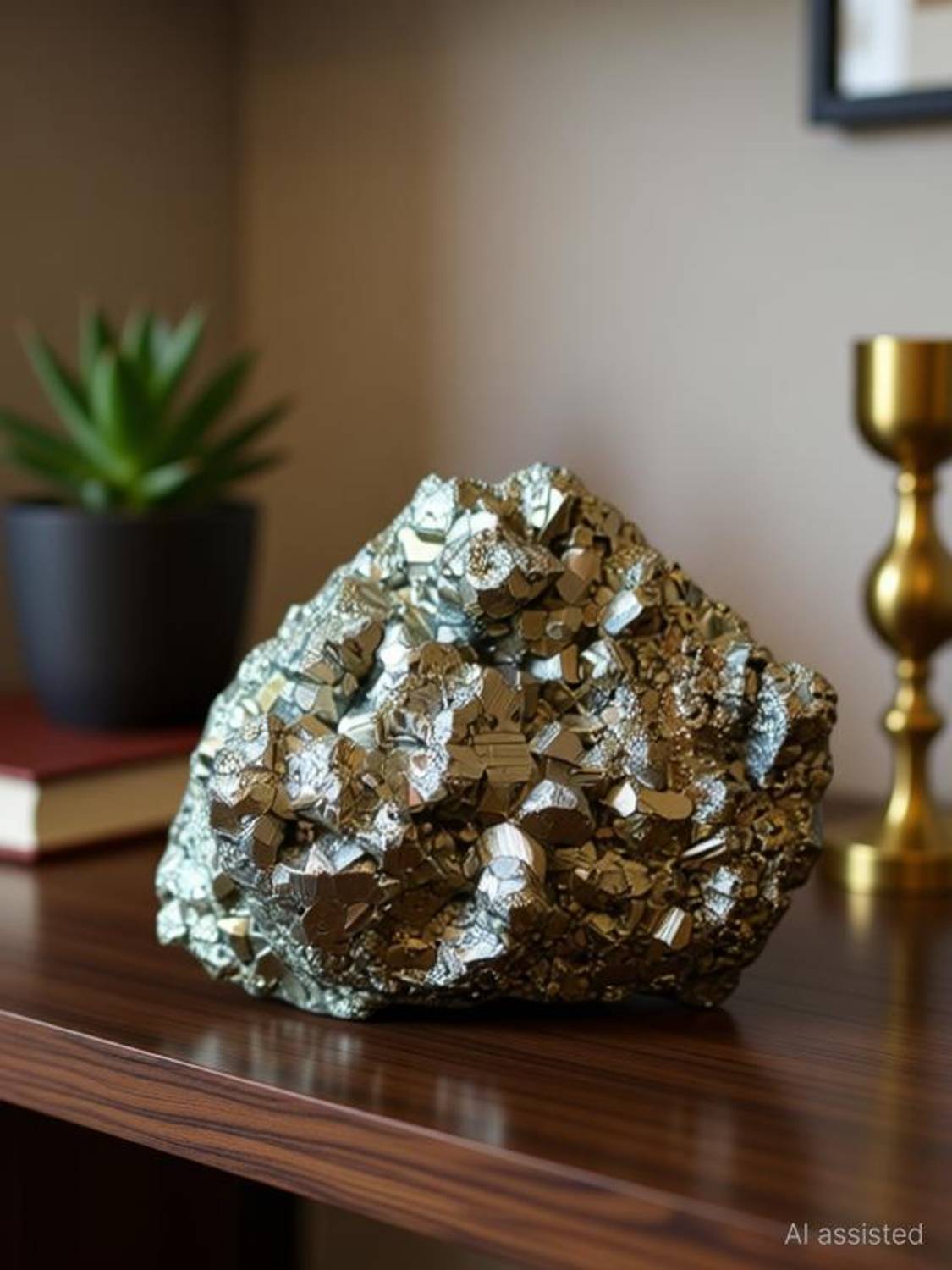 Agatesvibe pyrite-40-50 gram Polished Asymmetrical Crystal Stone