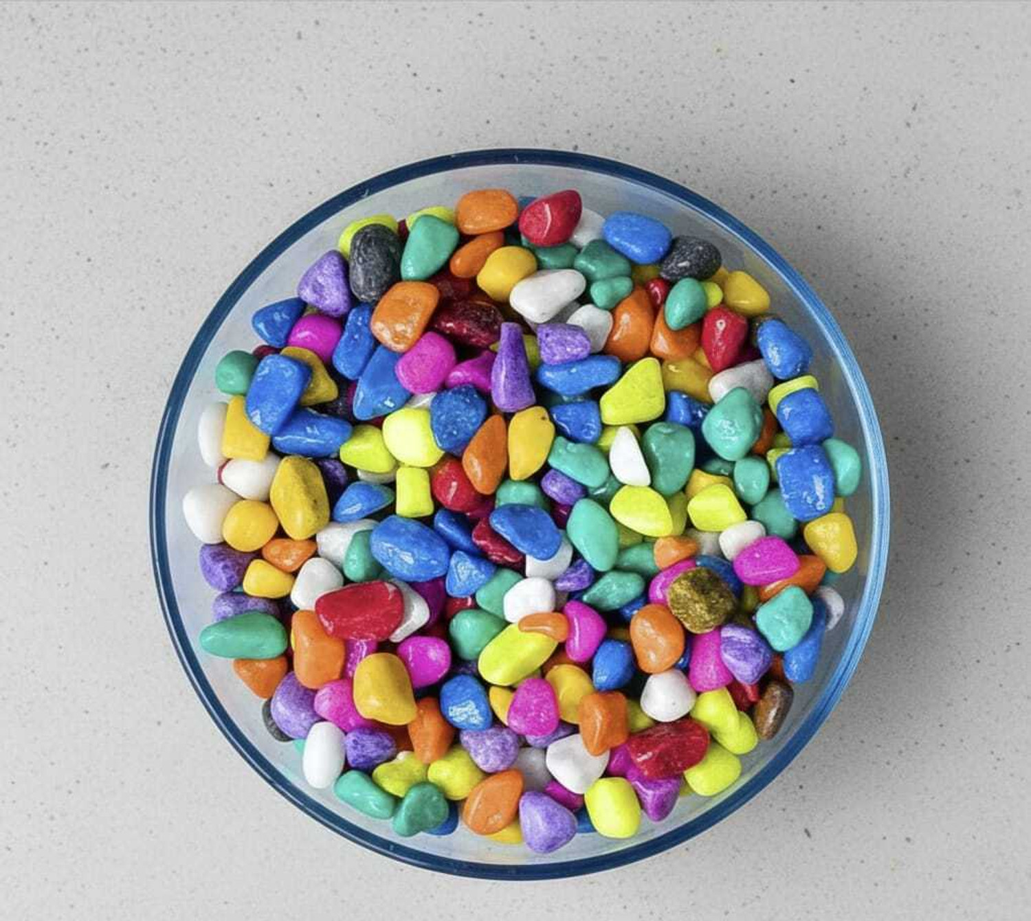 Image of AFAST Colourful Glossy Pebbles Stones | Decorative Garden Aquarium Painted Asymmetrical Rock Pebbles