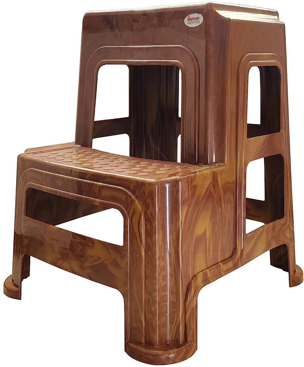 Image of Furniture Yard Supreme Multi-Purpose Stepper Stool for Home Kitchen Office Bathroom Use Living & Bedroom Stool