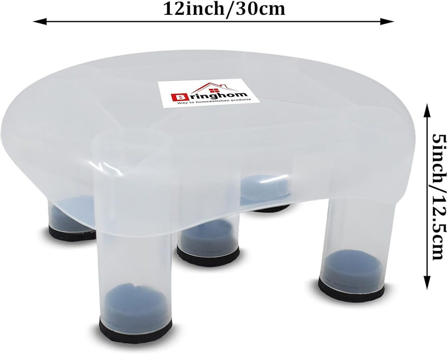 Image of Bringhom Rounded 5 Legs Bath Stool Patla /Chair Anti Skid Base for Bathroom, Kitchen (1Pc) Bathroom Stool