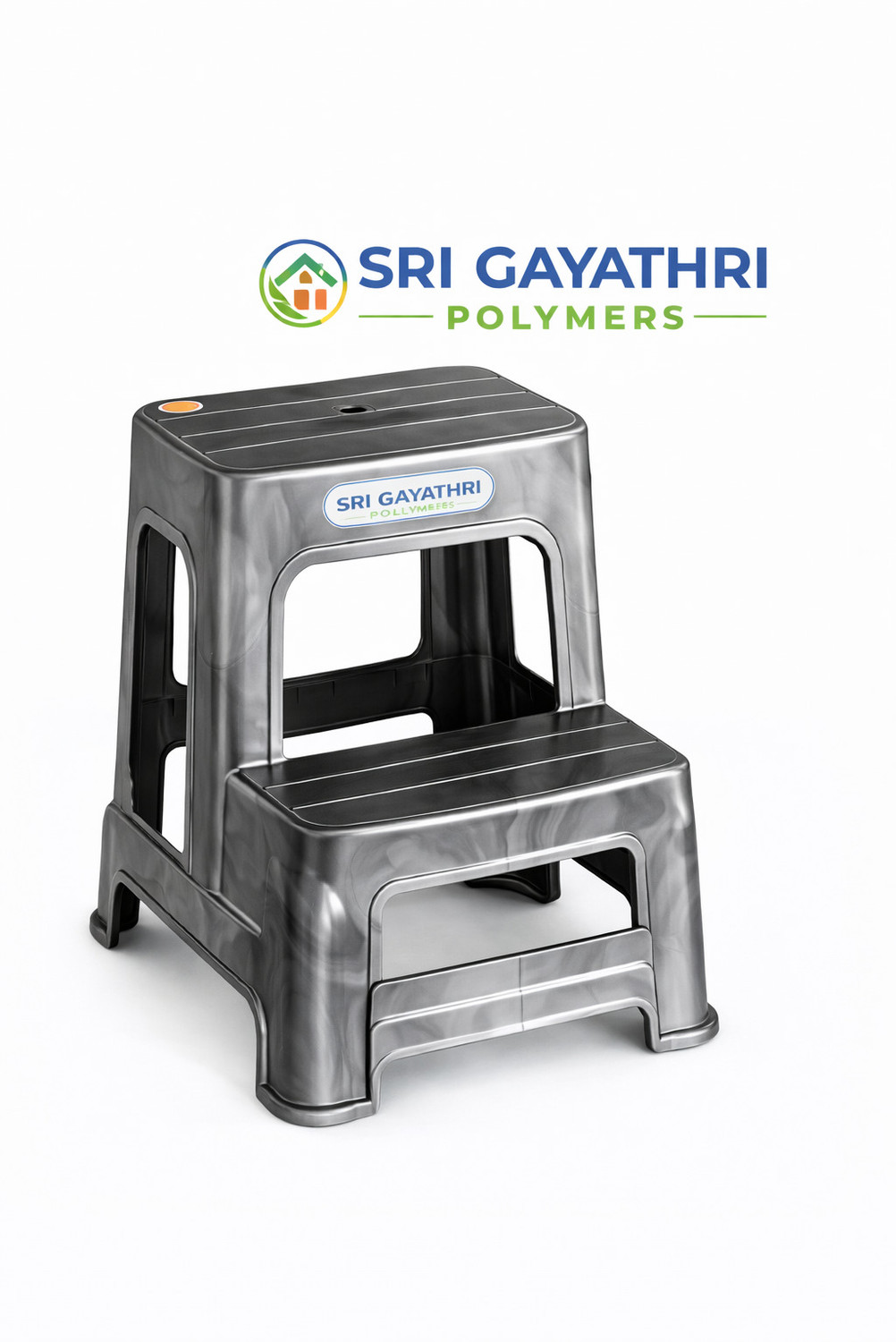 Image of SRI GAYATHRI POLYMERS Heavy Duty Plastic Two Step Stool for Kitchen,Bathroom&Home|Multipurpose stool Living & Bedroom Stool