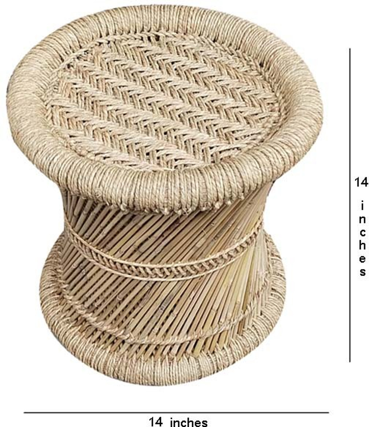 Image of JRS Handmade Bamboo stool Mudda chair home office garden Outdoor & Cafeteria Stool