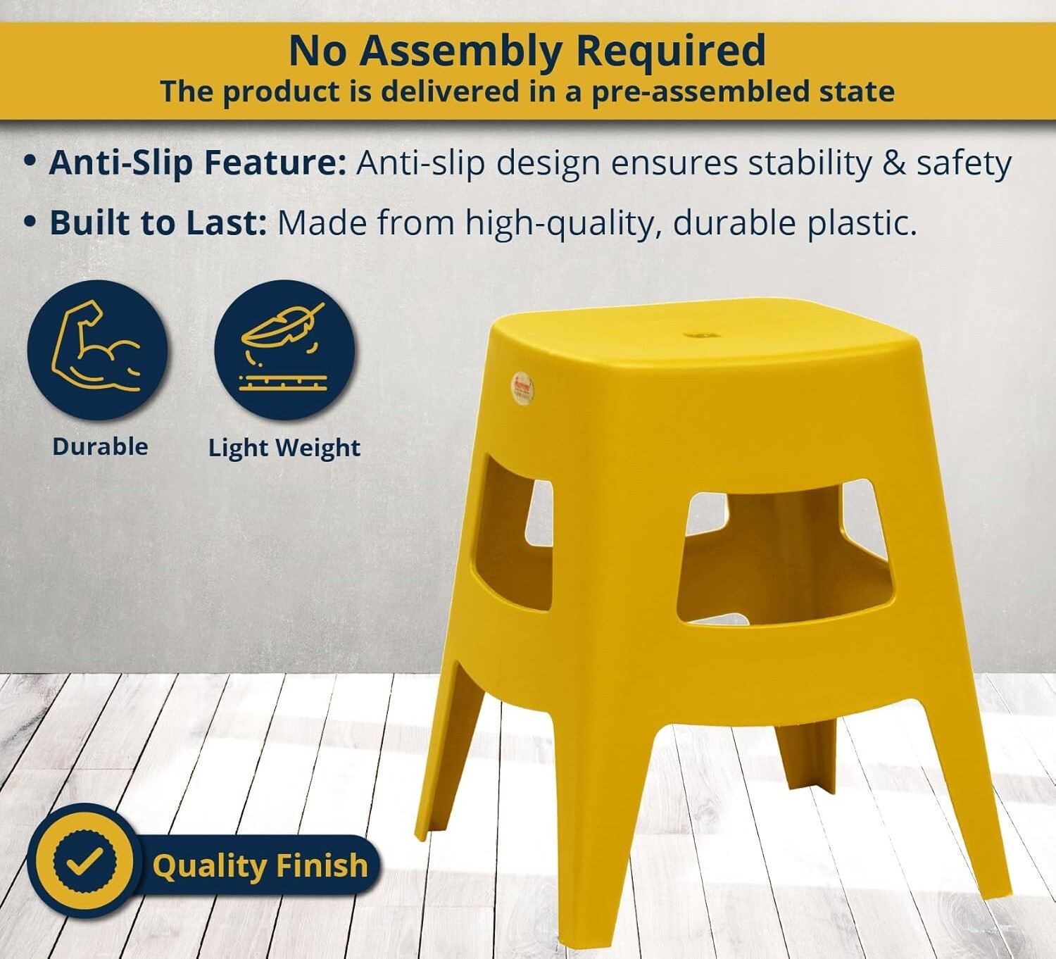 Image of Supreme Supreme Plastic Multi Purpose Tuffy Stool (Count : 4) Living & Bedroom Stool