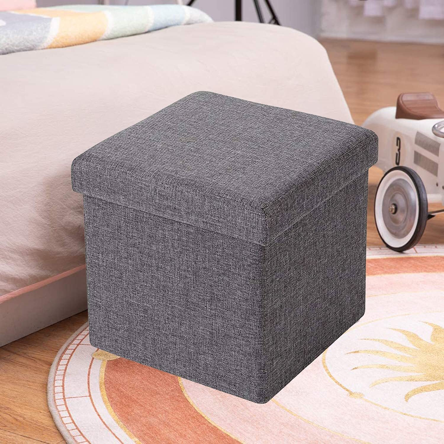 Image of Larihk Retail Fabric Cube Ottoman