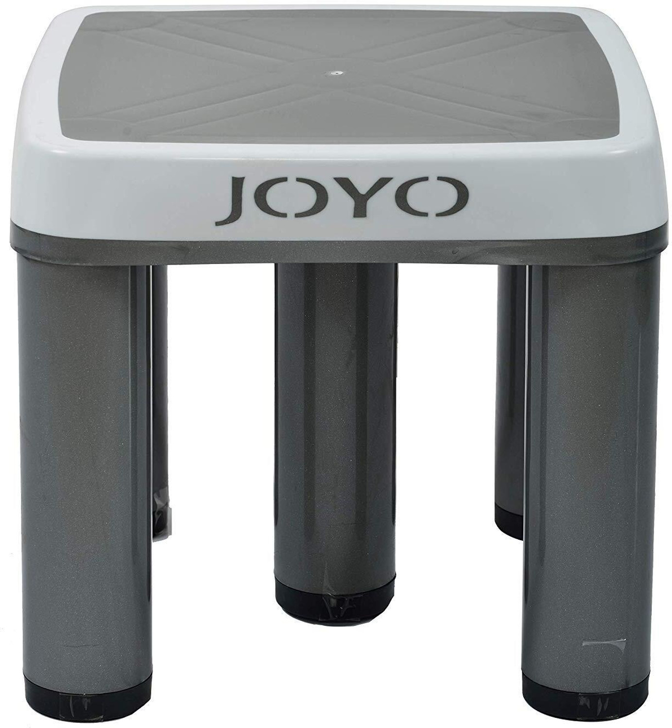Image of Tedemel Joyo Plastic Multipurpose Strong 5 Legs Tuff Square Stool (Big) - Grey Bathroom Stool (Grey, Pre-assembled)